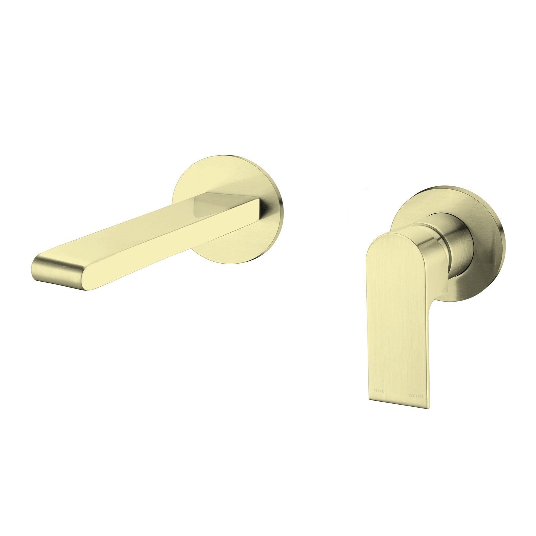 Bianca Wall Basin Mixer Separate Back Plate Brushed Gold YSW3215-09E-BG Tapware Nero