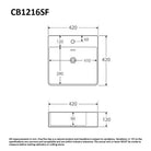 BRAVO 42 Above Counter Basin 1 Tap Hole Basins Arova