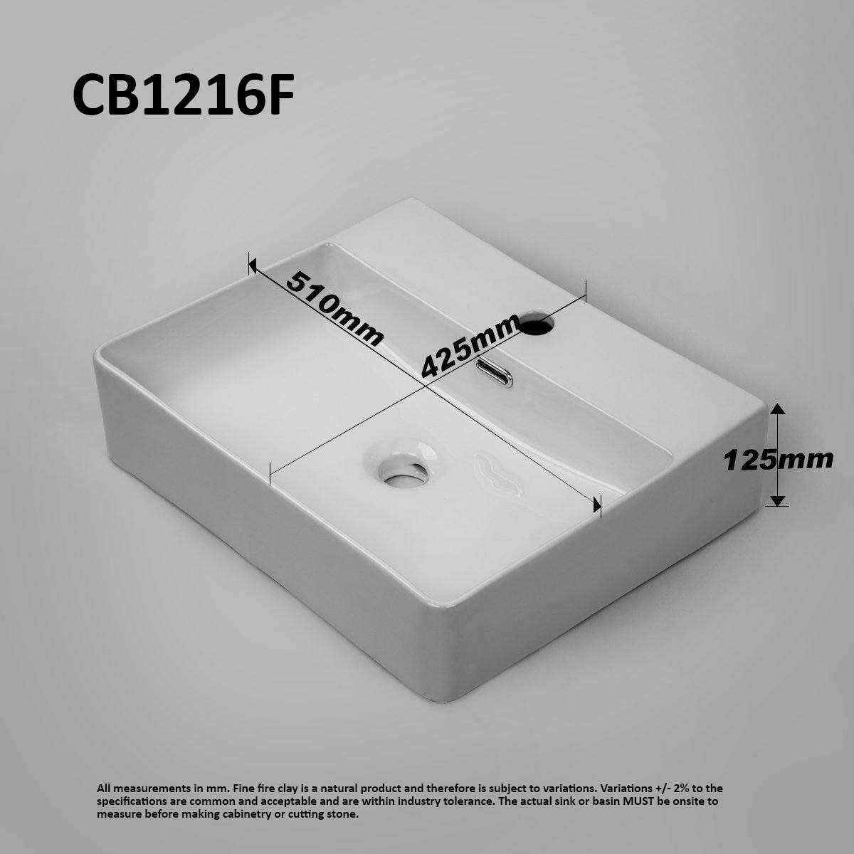 BRAVO 50 Above Counter Basin 1 Tap Hole Basins Arova