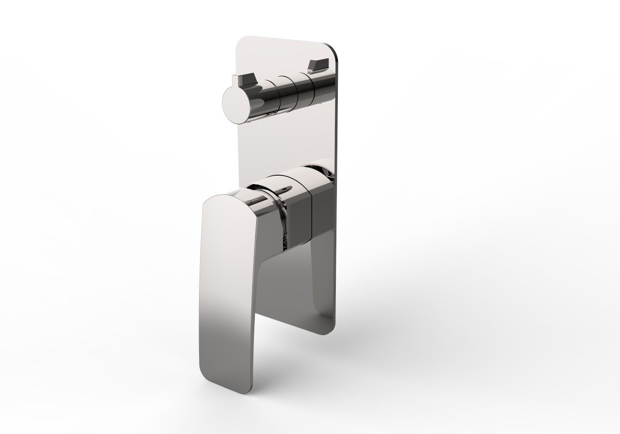 BRAVO-II Shower Mixer With Diverter in Brushed Nickel Tapware ECT