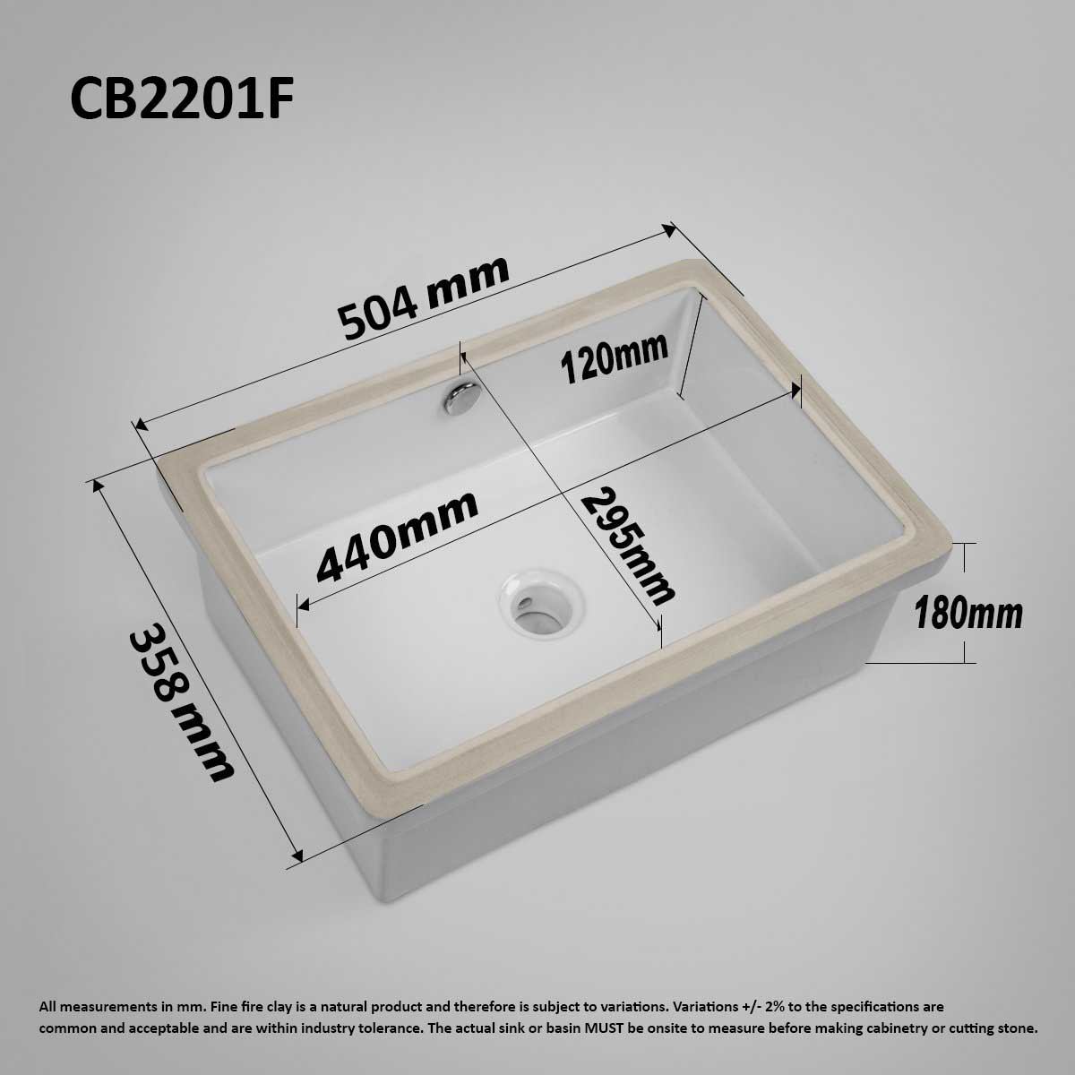 CARLO 51 Square Undermount Basin Basins Arova