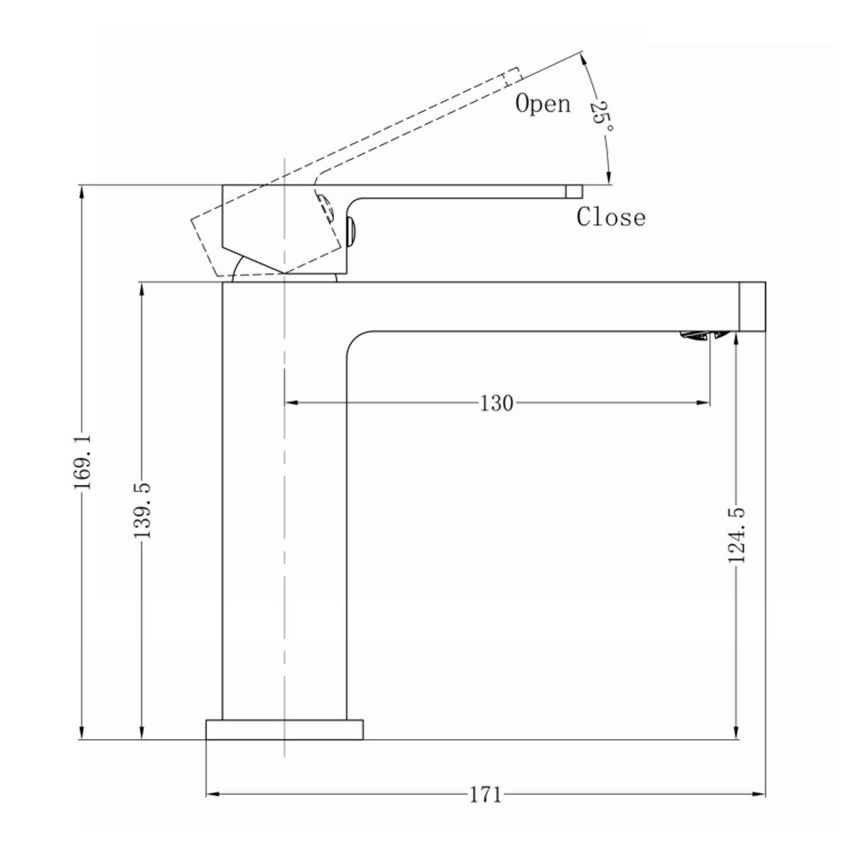 Celia Basin Mixer Matt Black Tapware Nero