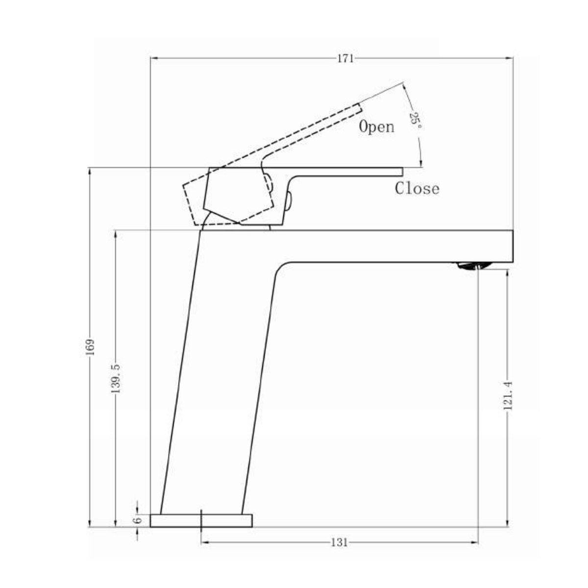 Celia Basin Mixer Tapware Nero