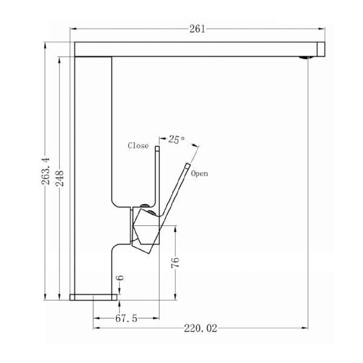 Celia Kitchen Mixer Matt Black Tapware Nero