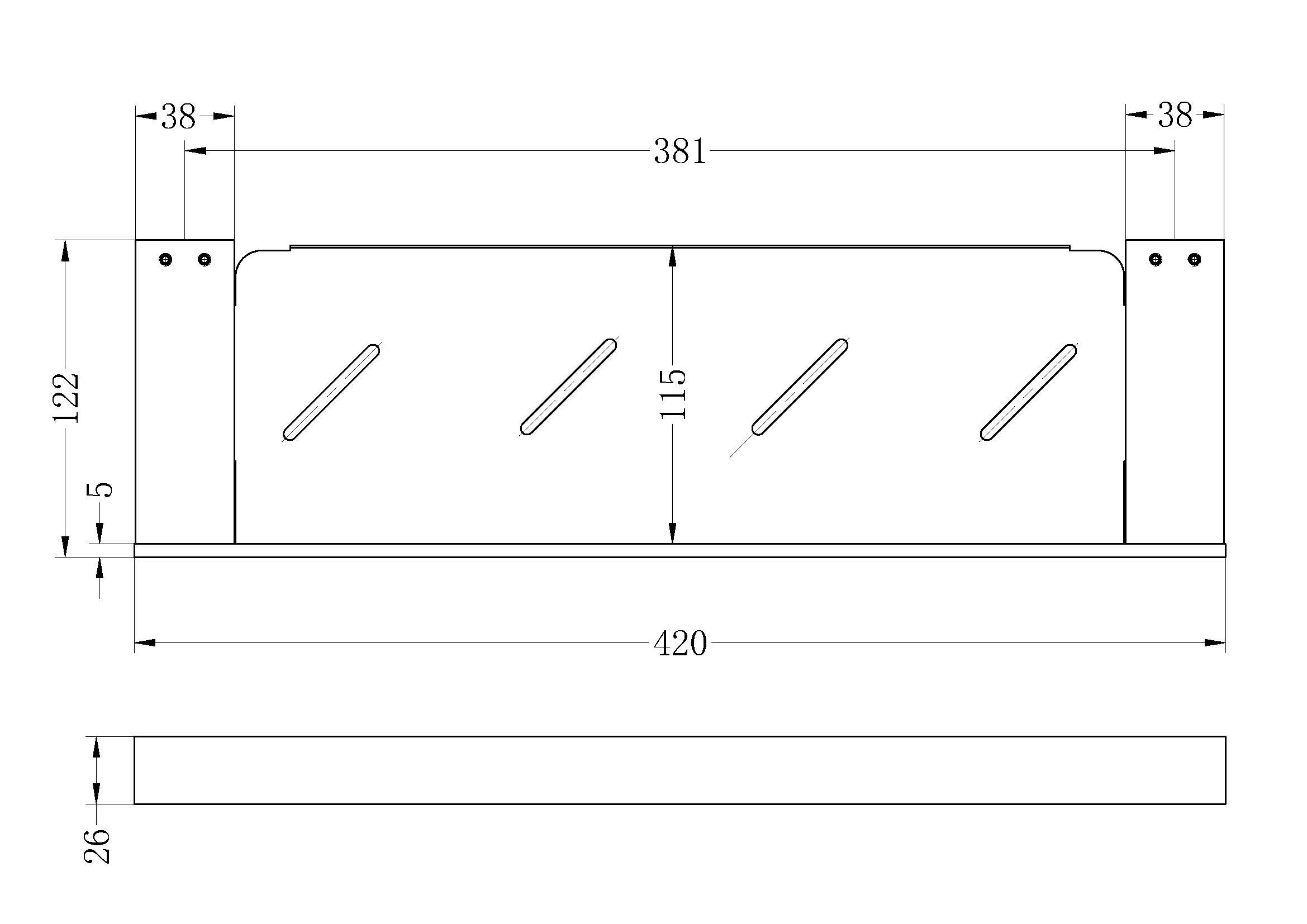 Celia Shower Shelf Matte Black 4687A-MB Accessories Nero