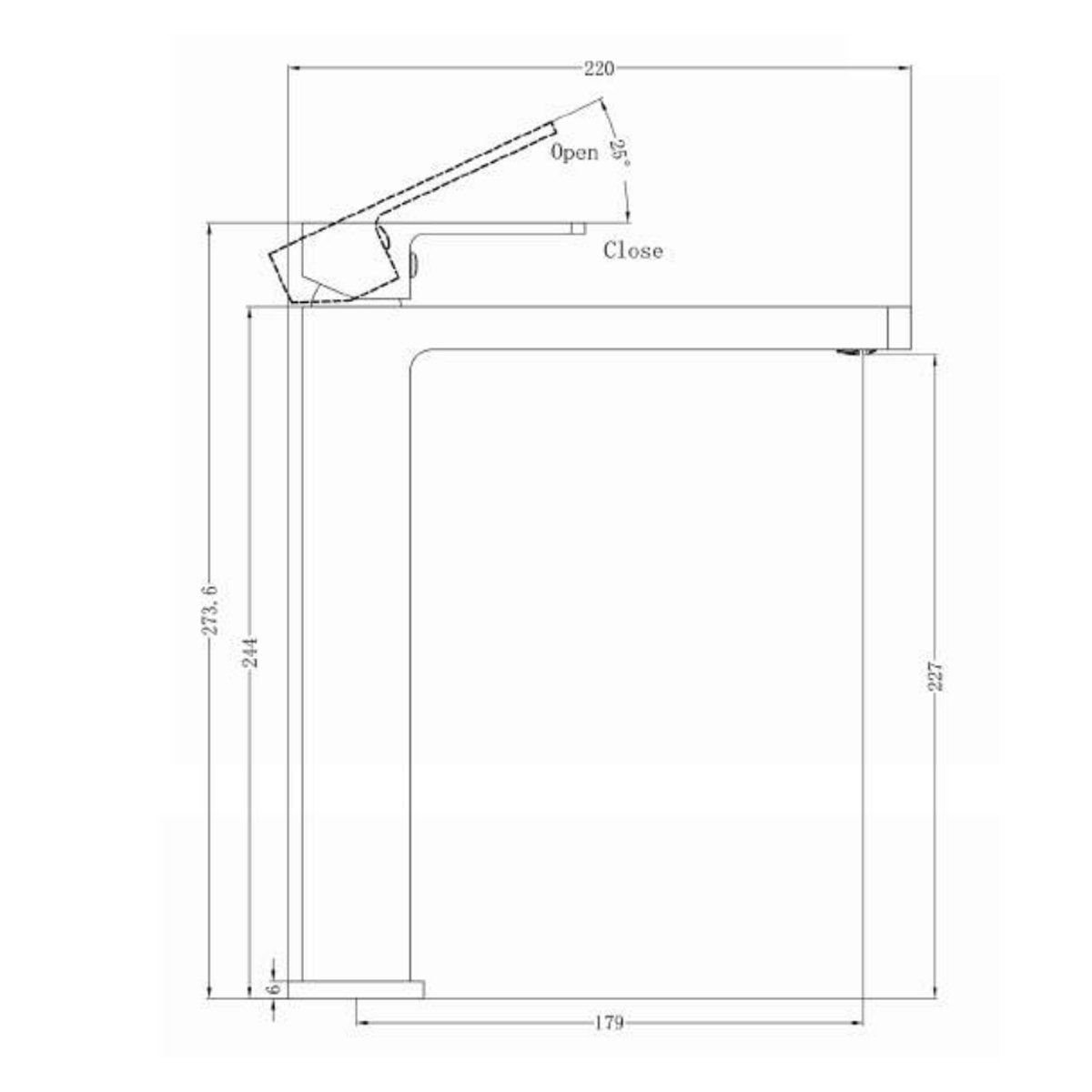 Celia Tall Basin Mixer Matt Black Tapware Nero