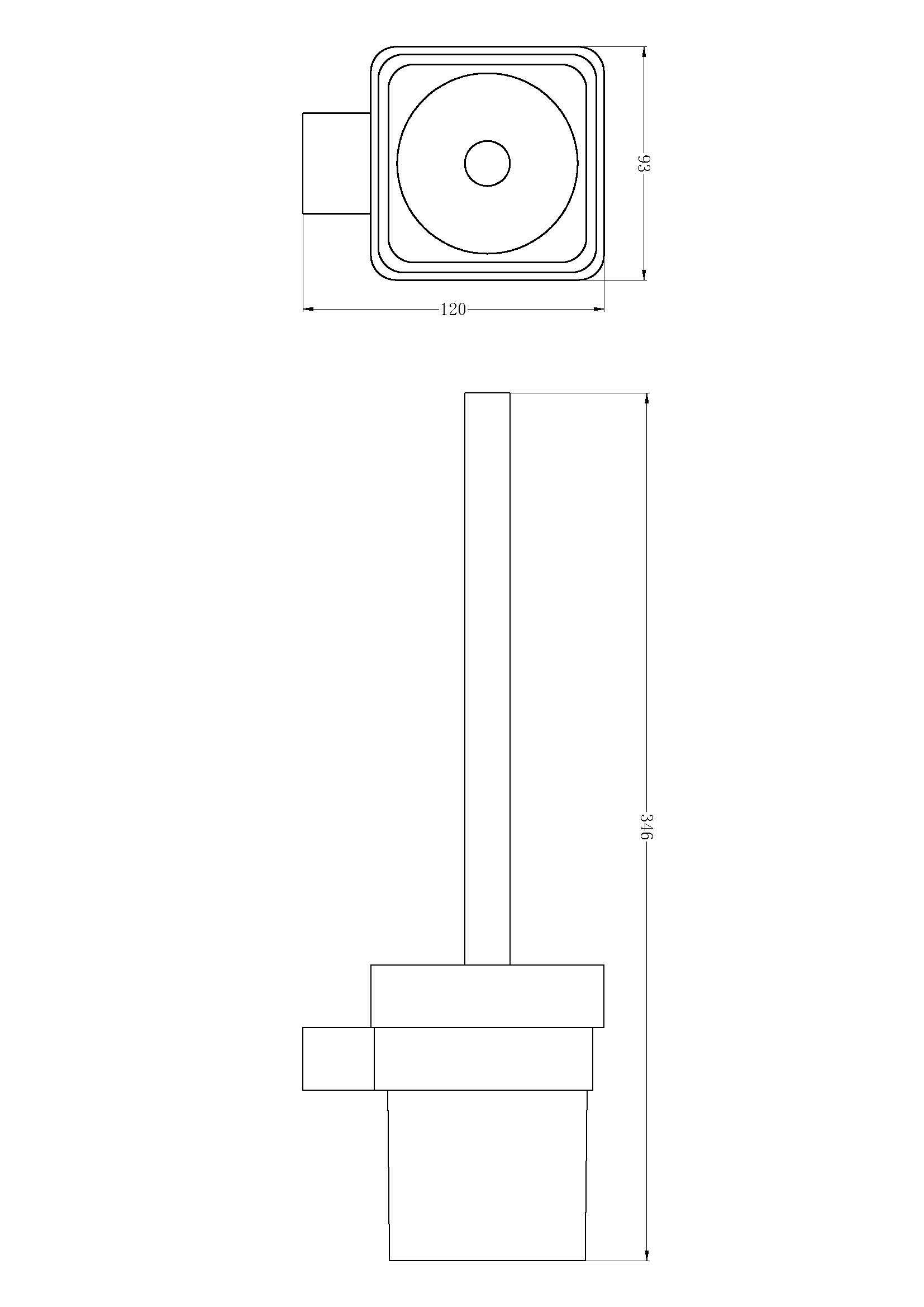 Celia Toilet Brush Holder Matte Black 4688-MB Accessories Nero