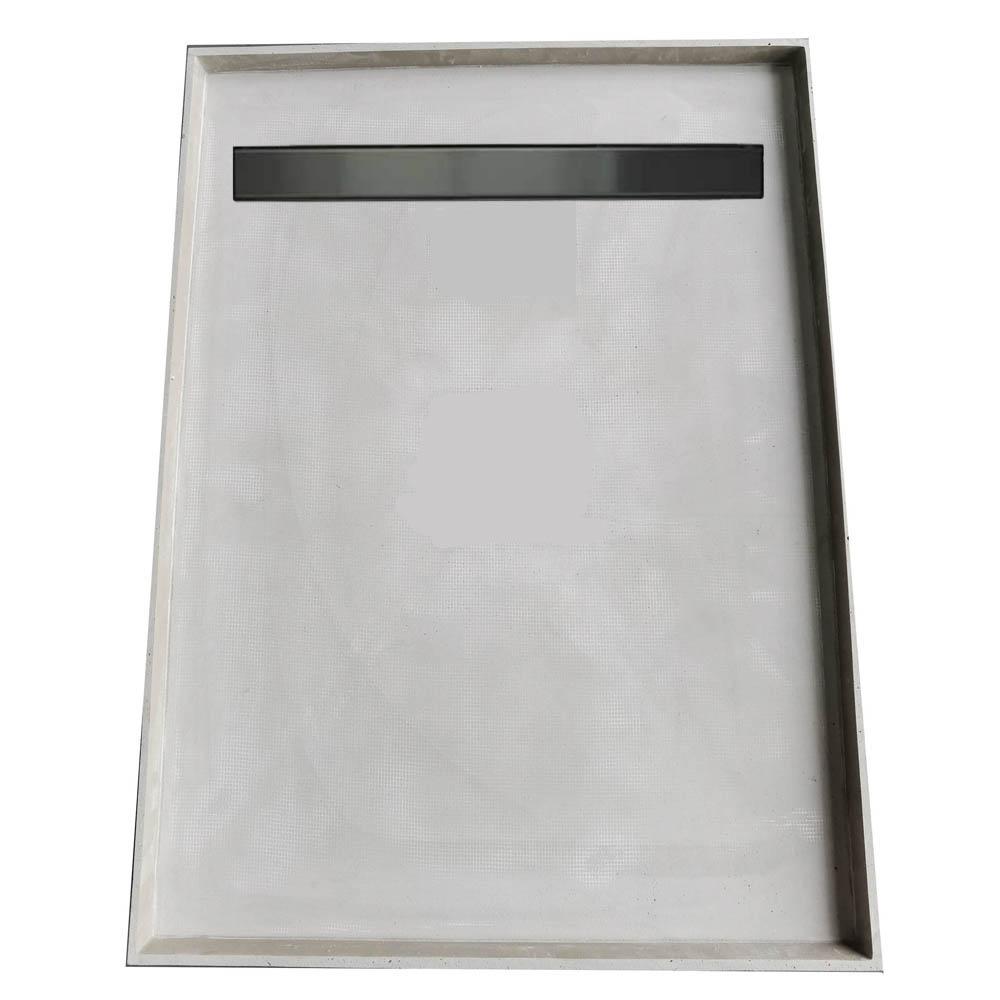 Channel Grate Universal Shower Base with Stainless Steel Plain Lid Showers Universal Shower Base