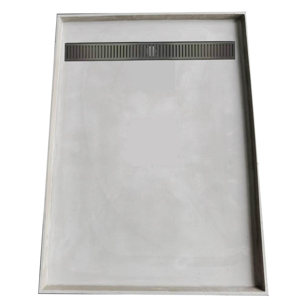 Channel Grate Universal Shower Base with Stainless Steel Slotted Lid Showers Universal Shower Base