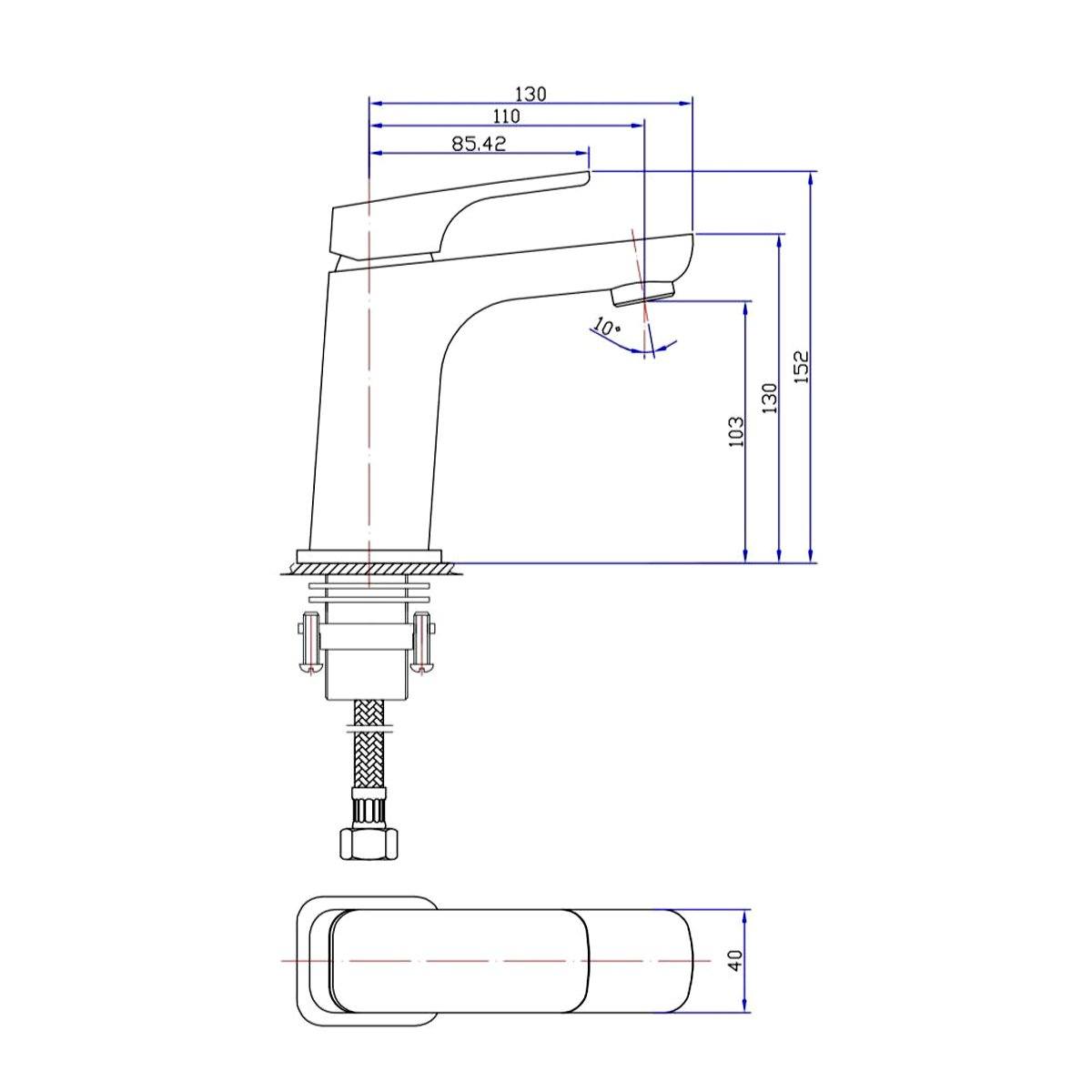 Chaser Basin Mixer Chrome Tapware Bella Vista
