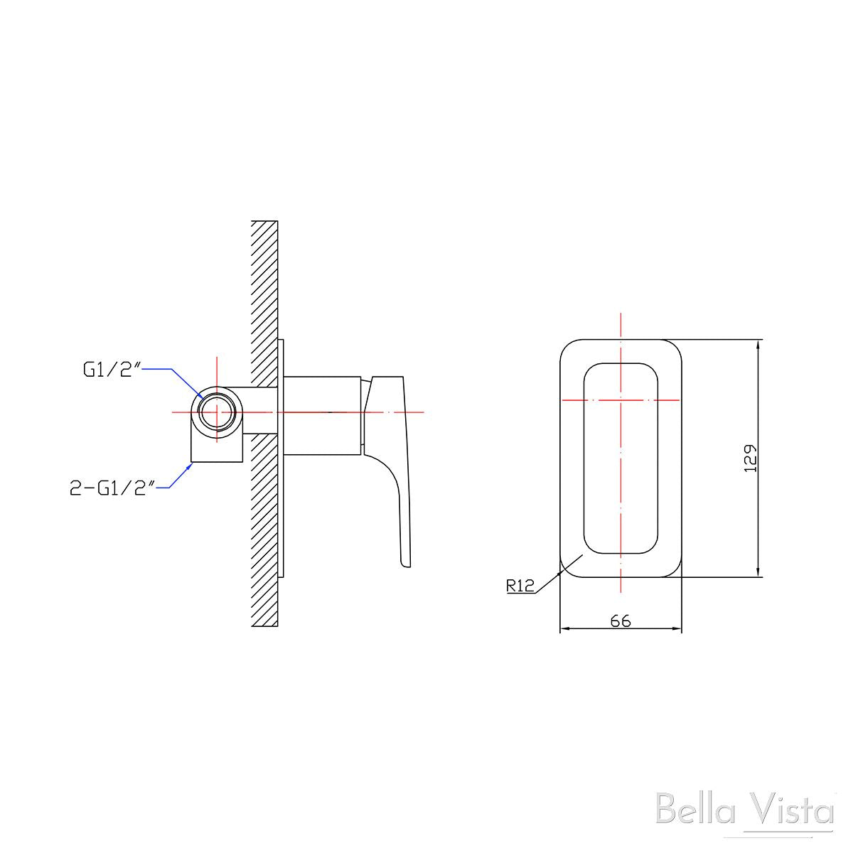 Chaser Shower Bath Mixer Tapware Bella Vista