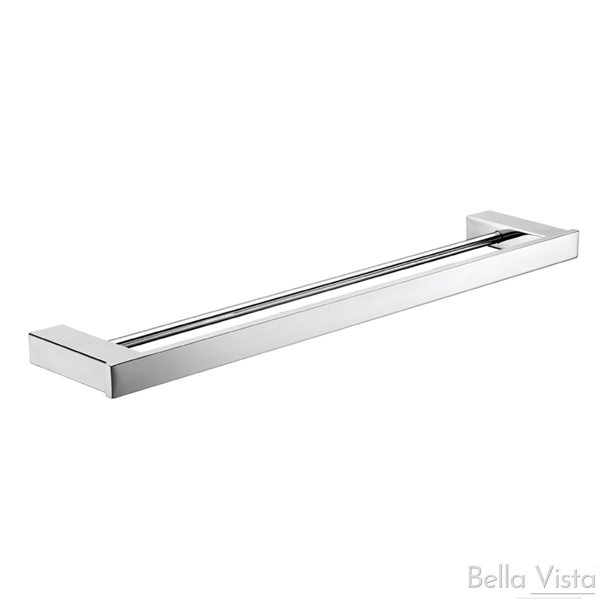 Chunky 610MM Double Towel Rail Chrome Accessories Bella Vista