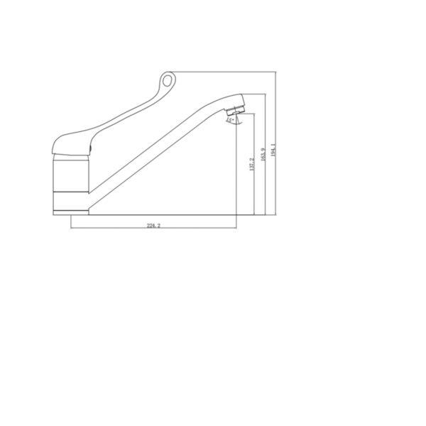 Classic Care Sink Mixer Chrome YSW1100-07D-CH Tapware Nero