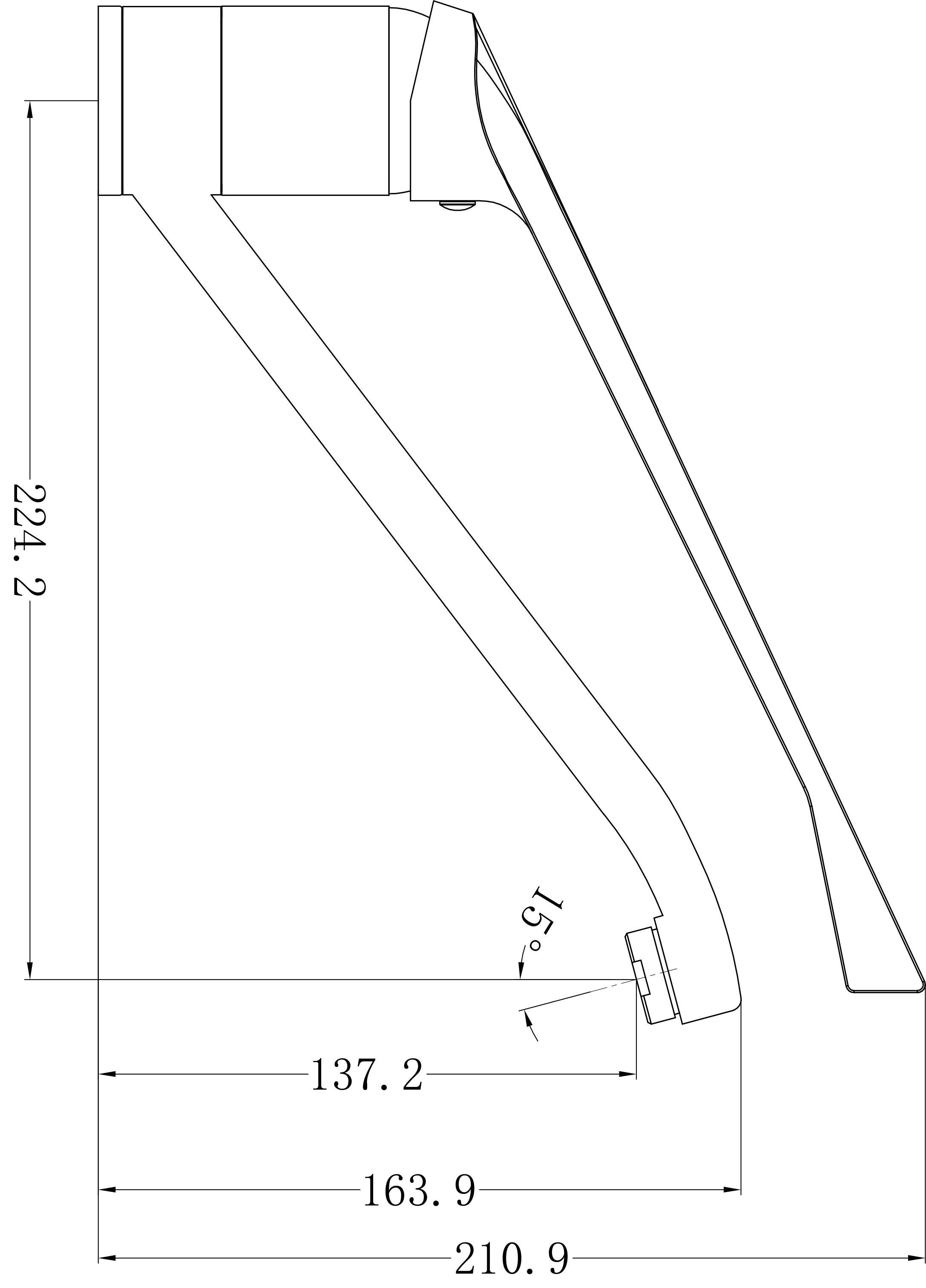 Classic Care Sink Mixer Extended Handle Chrome YSW1100-07E-CH Tapware Nero