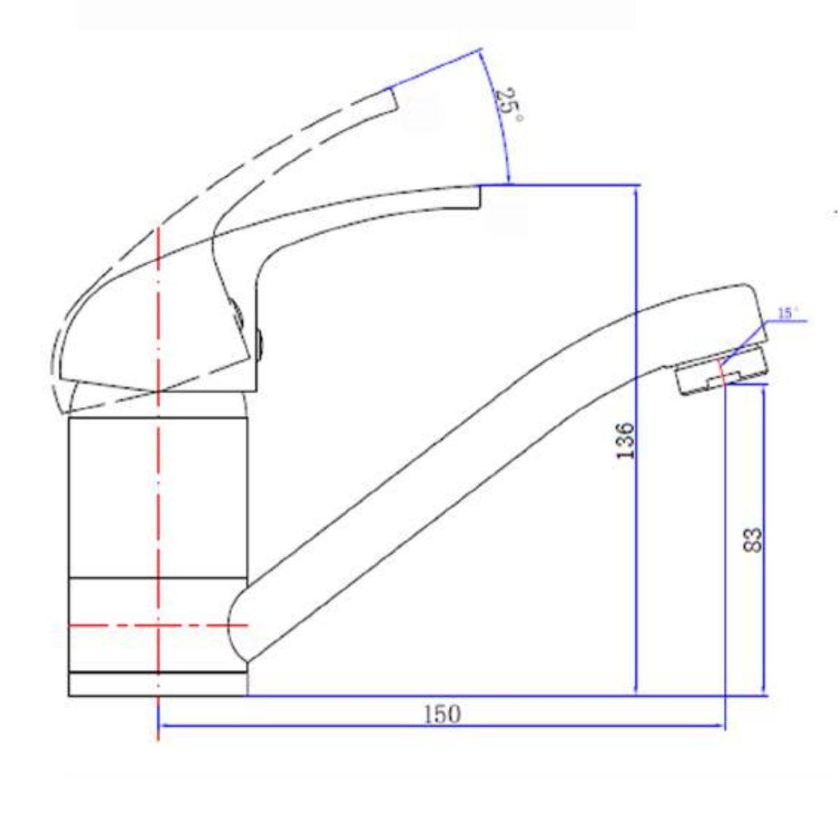Classic Swivel Basin Mixer Chrome Tapware Nero