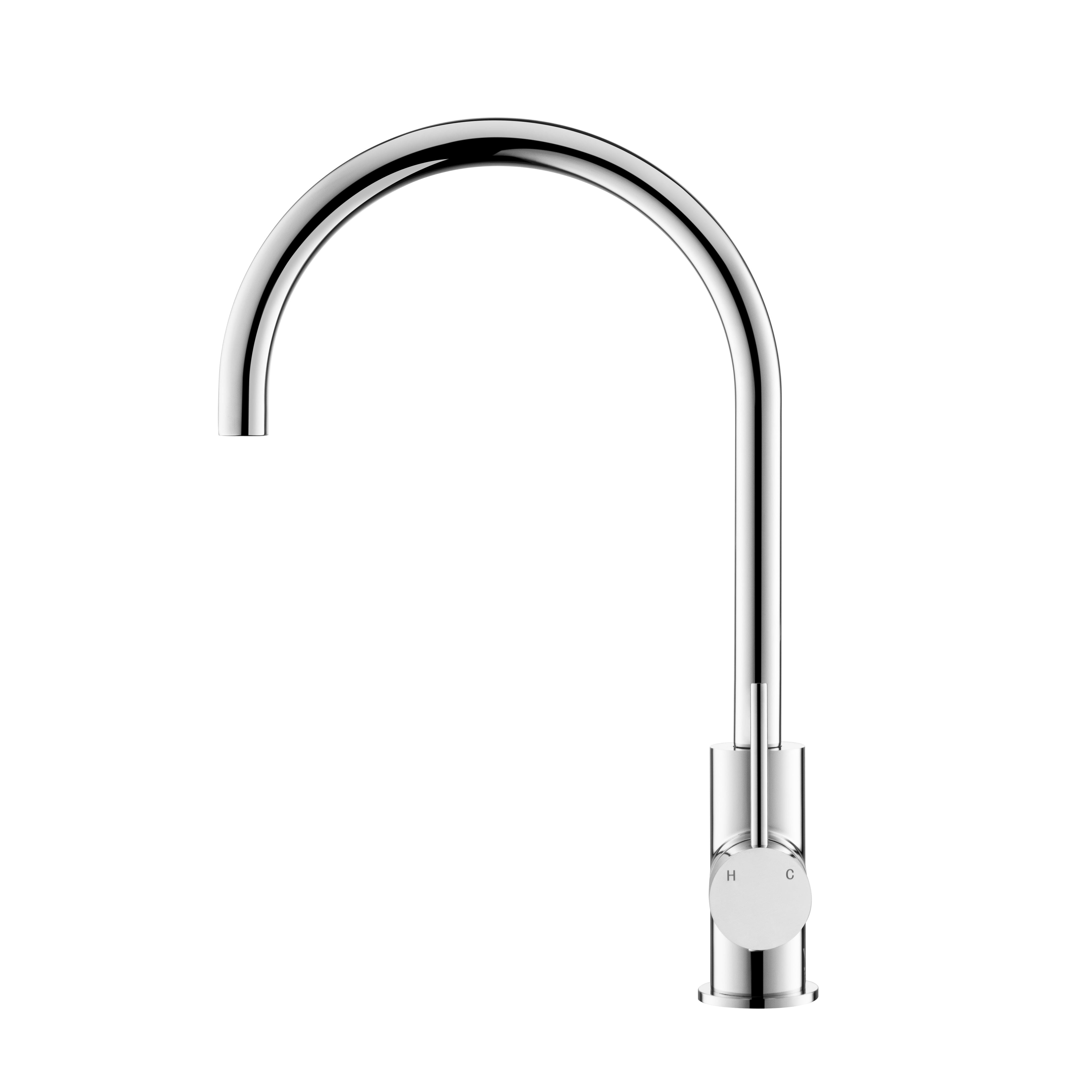 CLIO Gooseneck Kitchen Sink Mixer Tap Chrome Tapware Arova