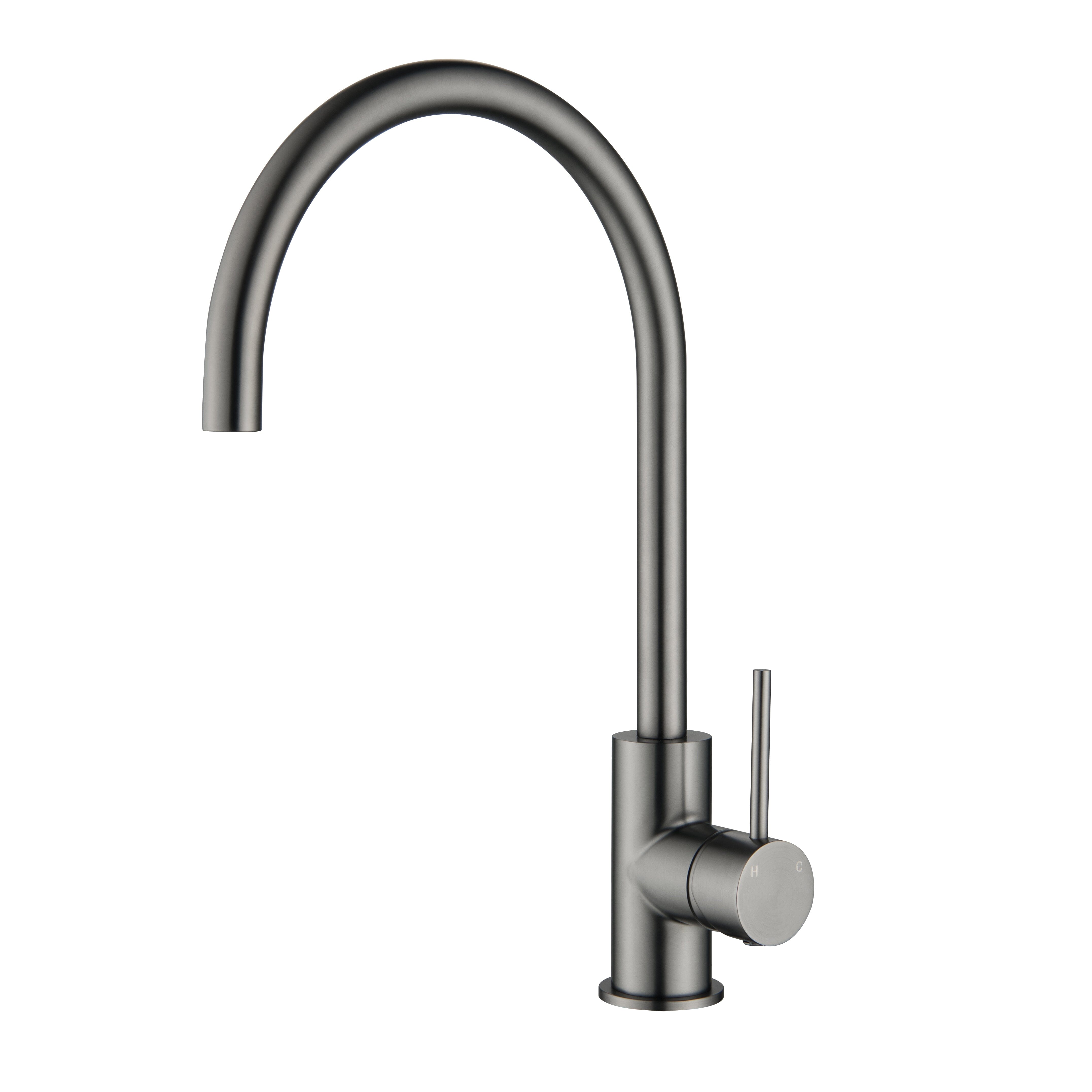 CLIO Gooseneck Kitchen Sink Mixer Tap Gunmetal Tapware Arova