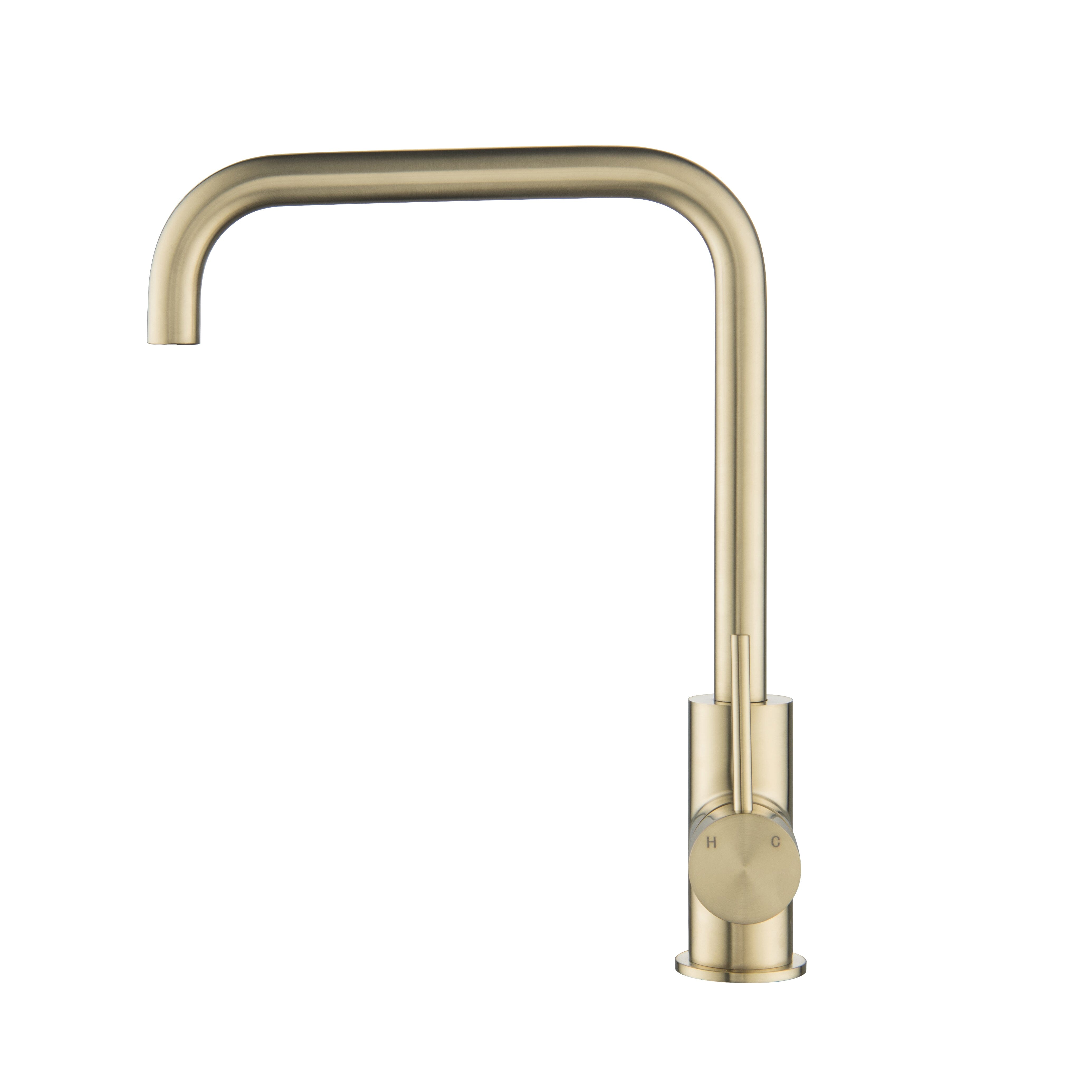 CLIO Kitchen Sink Mixer Square Tap Brushed Gold Tapware Arova