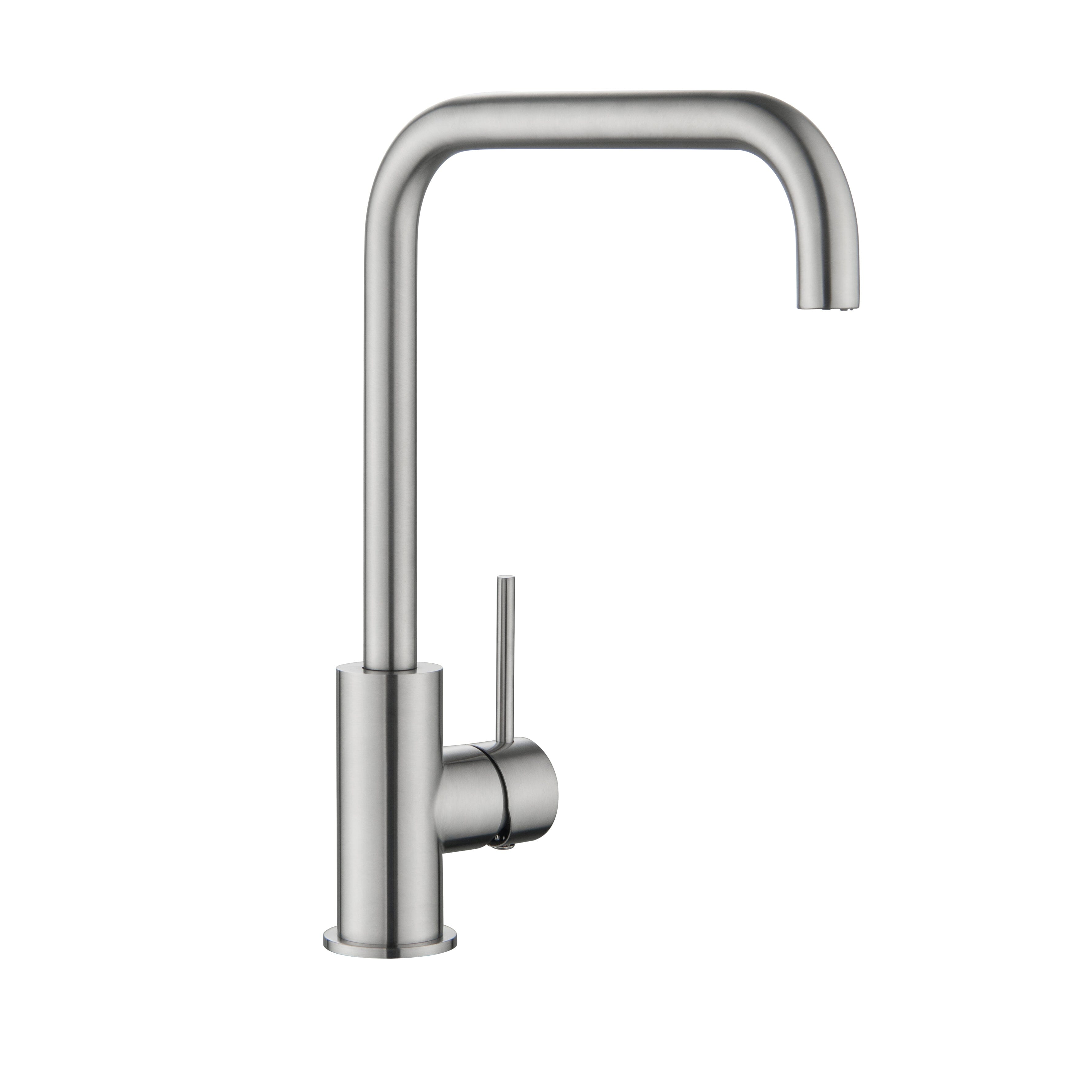 CLIO Kitchen Sink Mixer Square Tap Brushed Nickel Tapware Arova