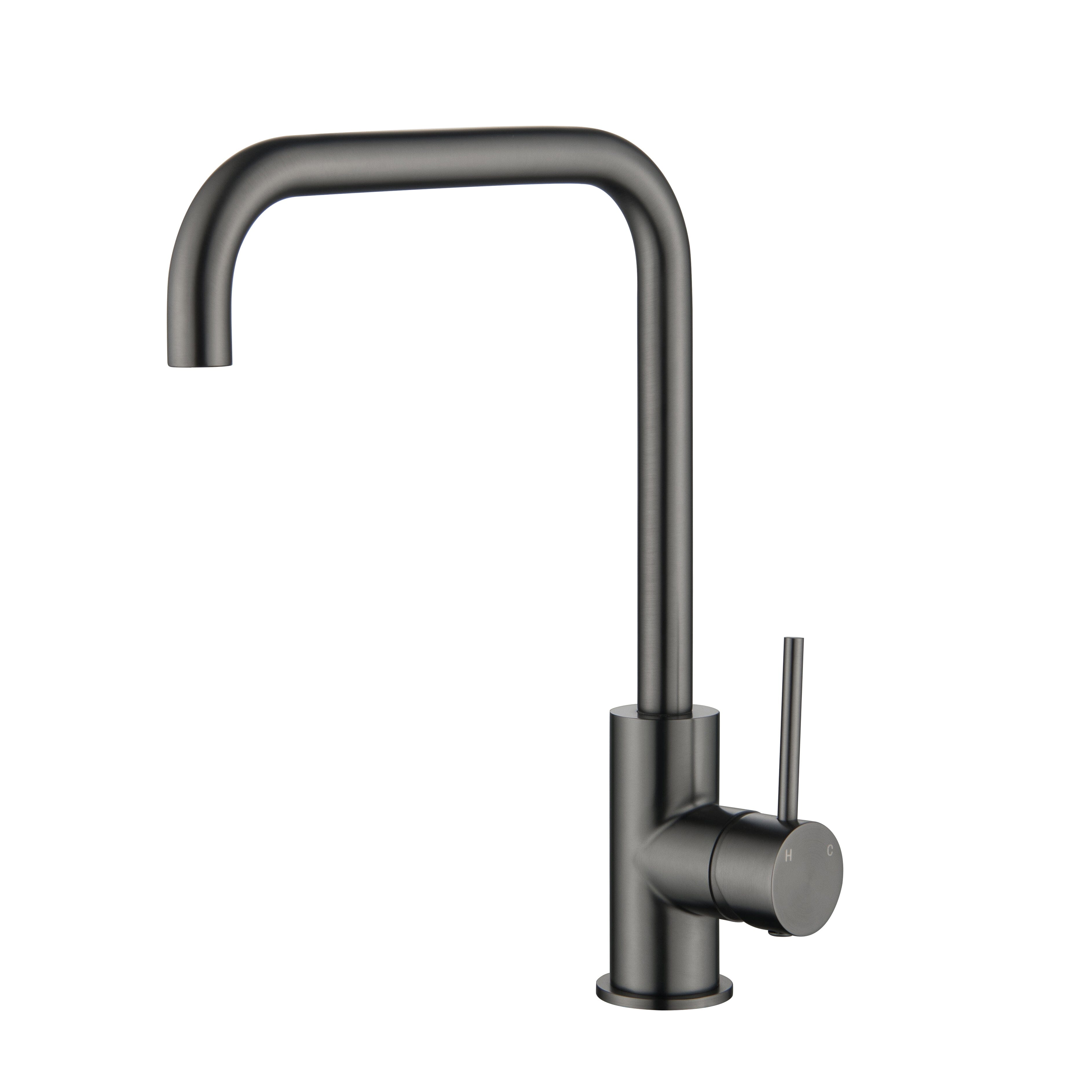 CLIO Kitchen Sink Mixer Square Tap Gunmetal Tapware Arova