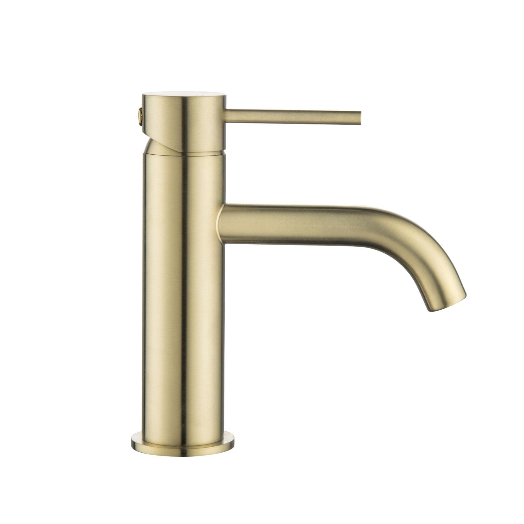 CLIO Round Basin Mixer Brushed Gold Tapware Arova