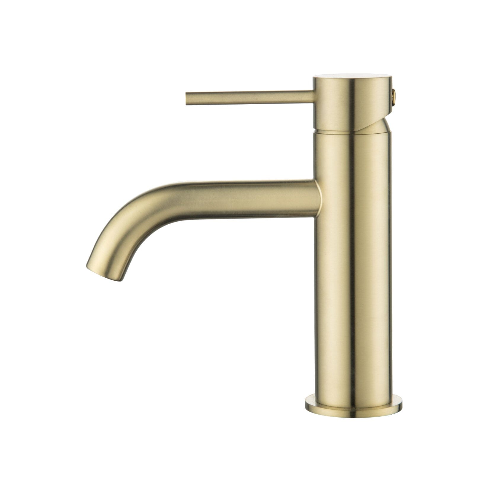CLIO Round Basin Mixer Brushed Gold Tapware Arova