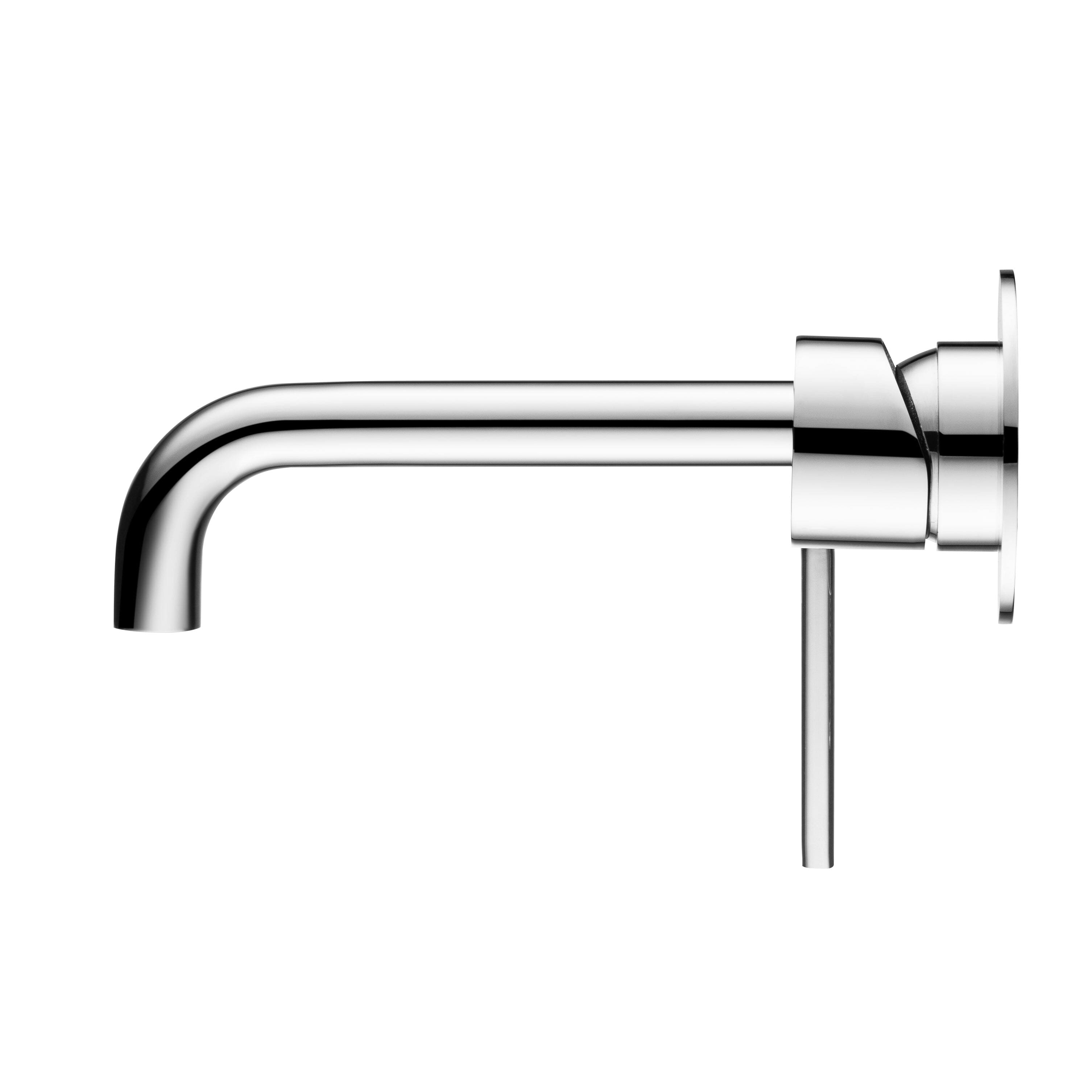 CLIO Round Wall Basin/Bath Mixer Spout Chrome Tapware Arova