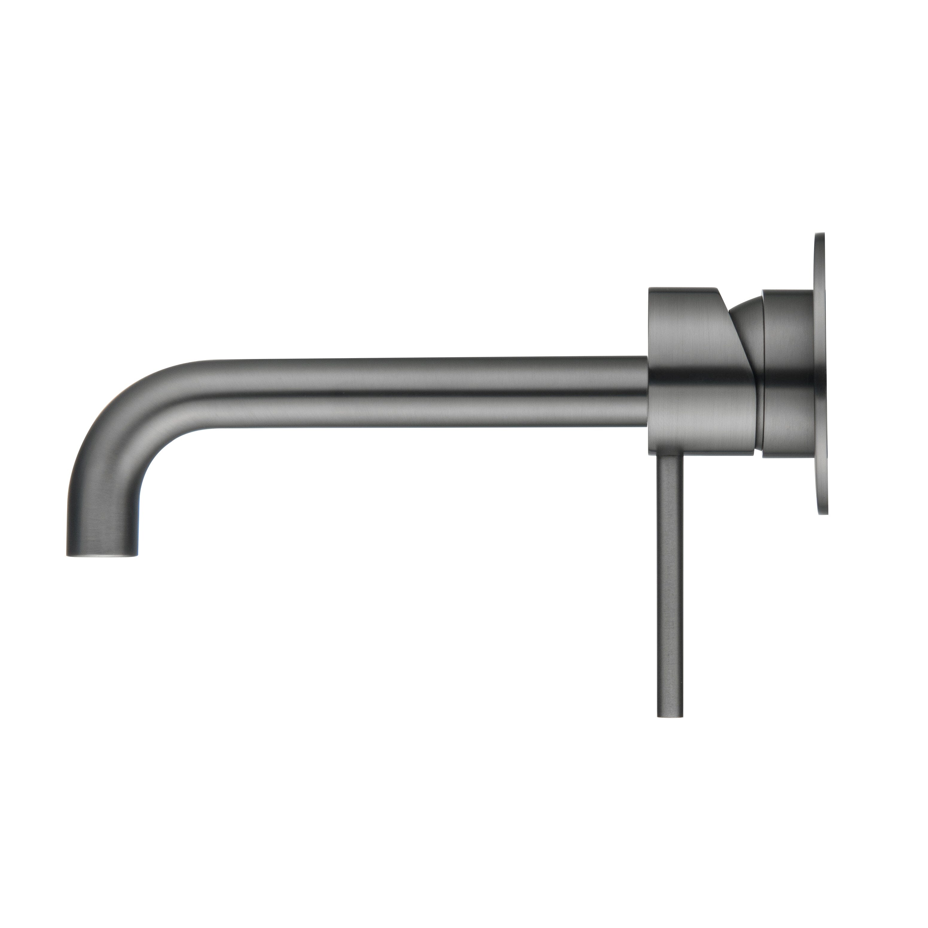 CLIO Round Wall Basin/Bath Mixer Spout Gunmetal Tapware Arova