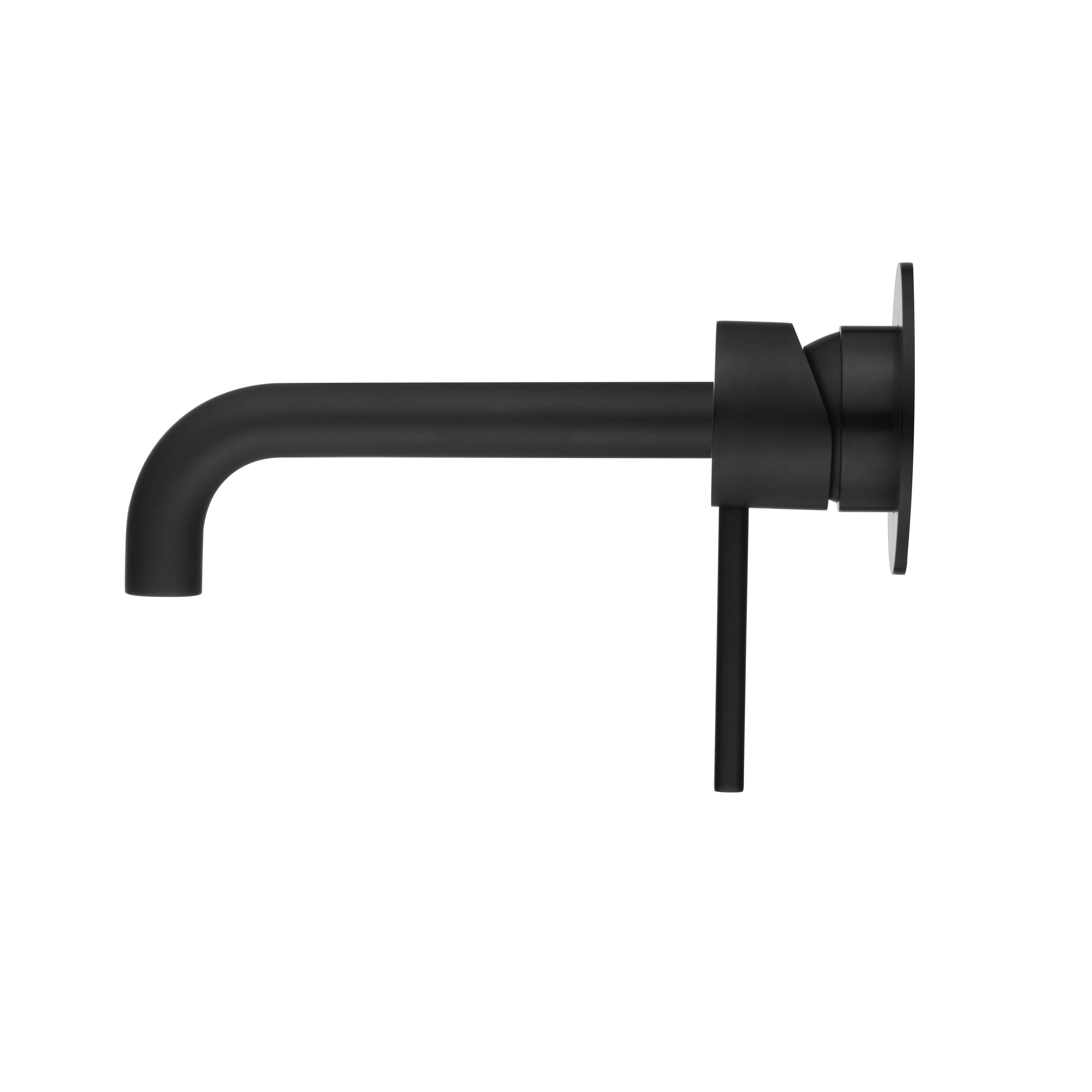 CLIO Round Wall Basin/Bath Mixer Spout Matte Black Tapware Arova