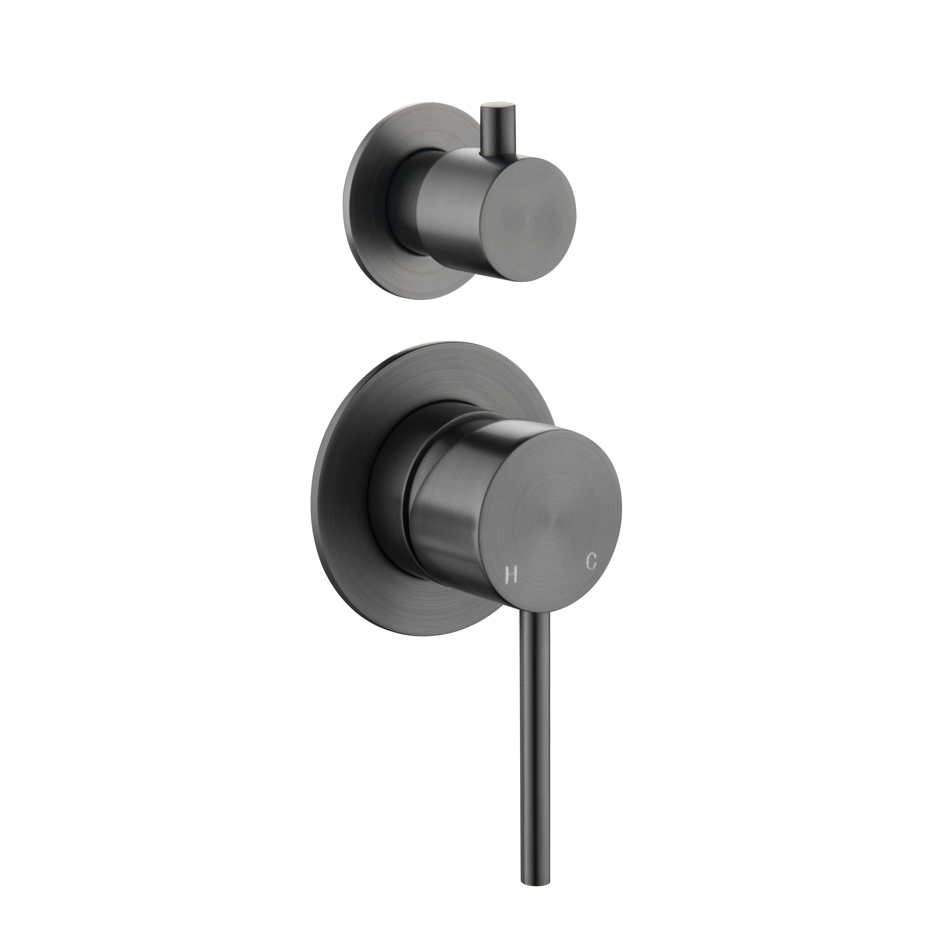 CLIO Shower / Bath Mixer with Divertor Gunmetal AROVA