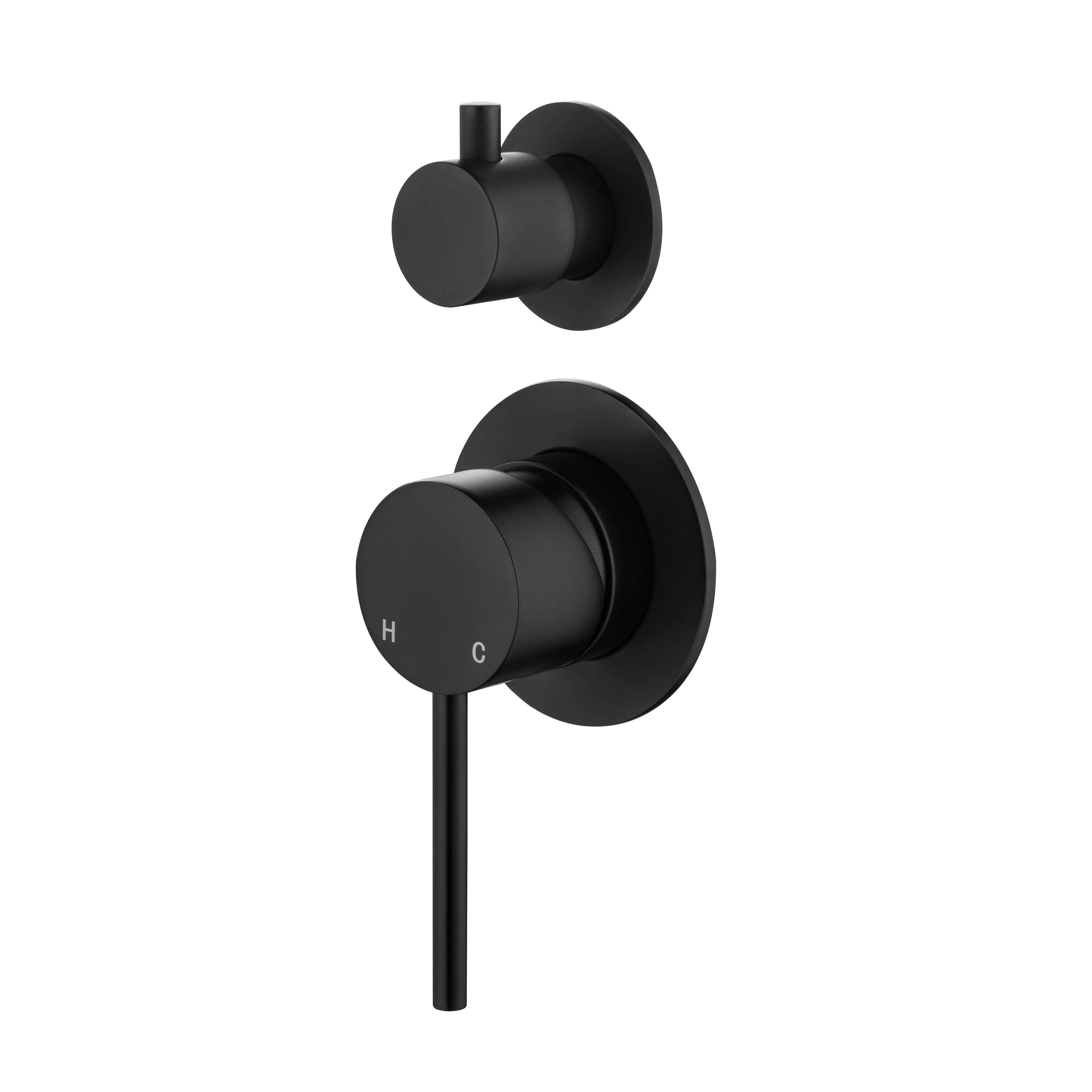 CLIO Shower / Bath Mixer with Divertor Matte Black AROVA