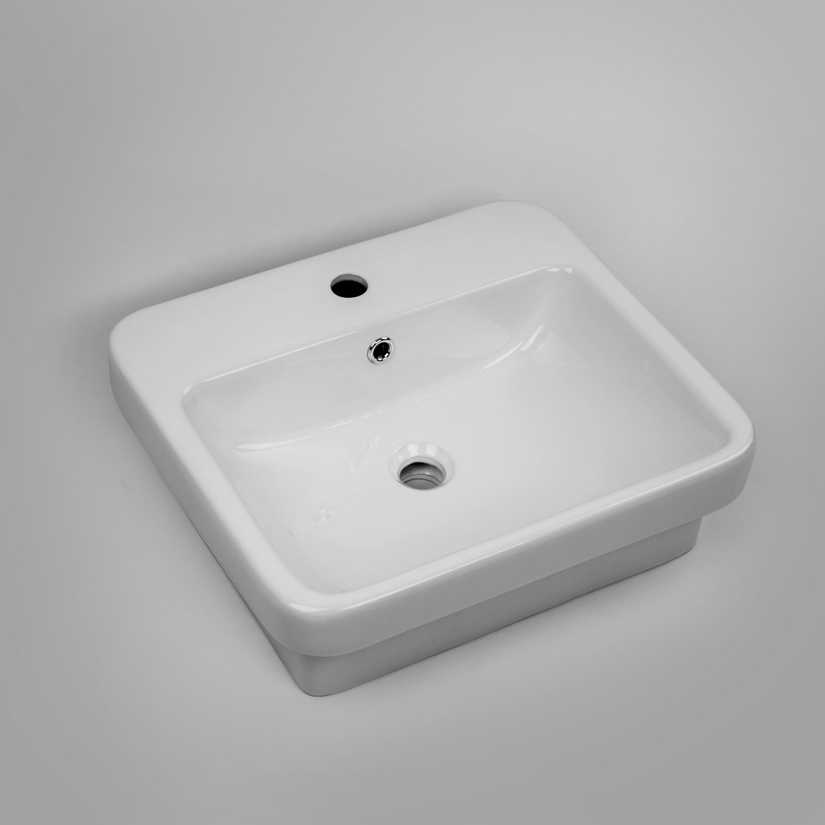 CoCo Half Inset Basin Soft Corners 1 Tap Hole Basins ECT