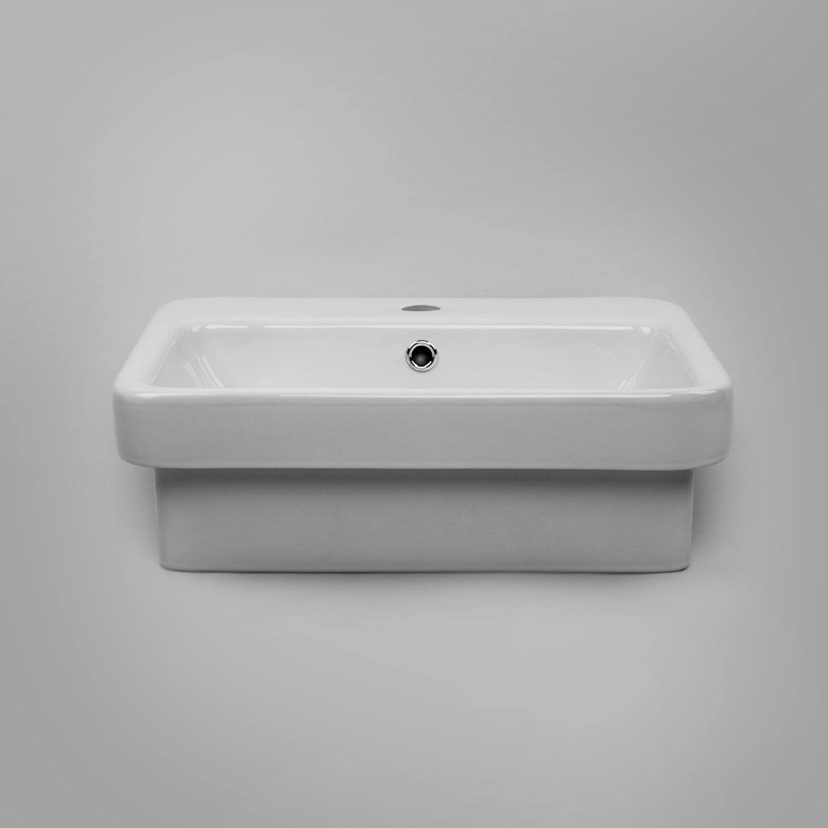 CoCo Half Inset Basin Soft Corners 1 Tap Hole Basins ECT