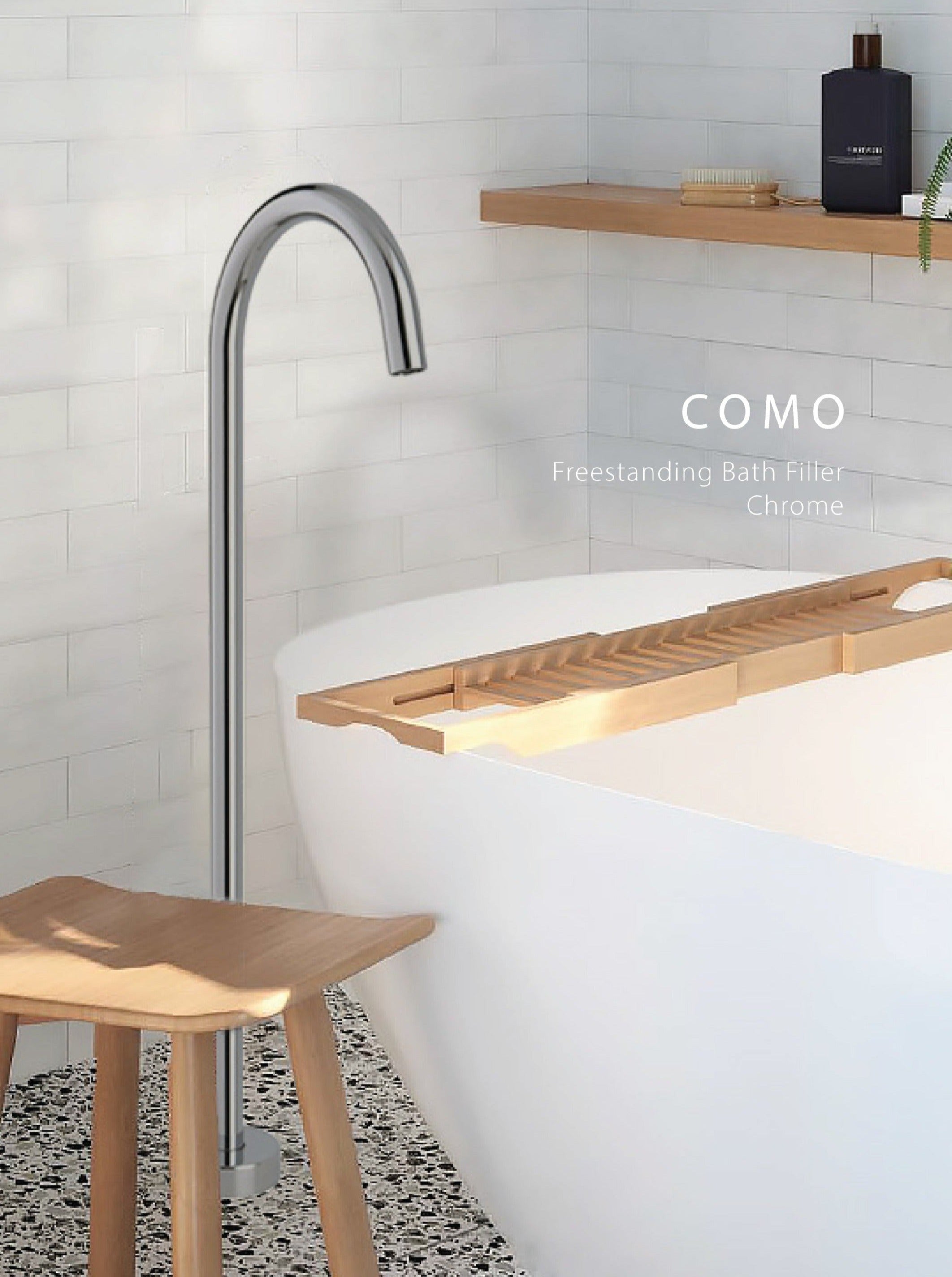 COMO Freestanding Bath Filler Chrome Tapware Arova