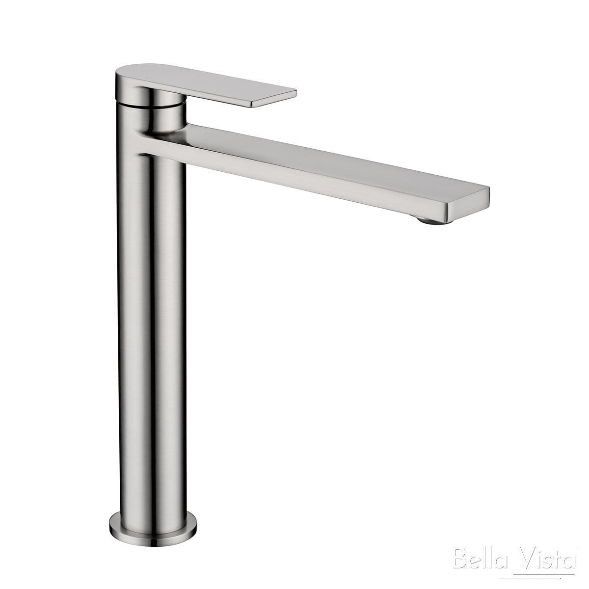 Cresta Tall Basin Mixer Brushed Nickel Tapware Bella Vista