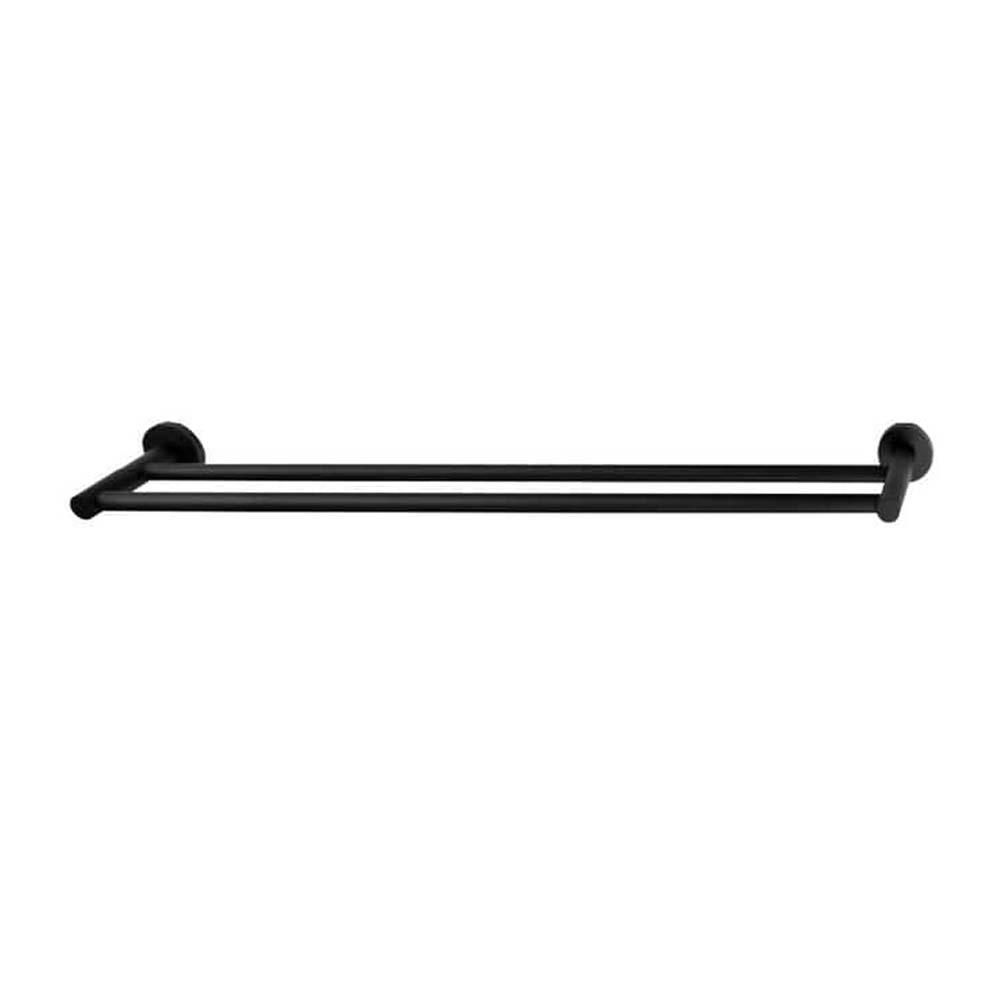 CURO double towel rail in Matt Black Accessories ECT