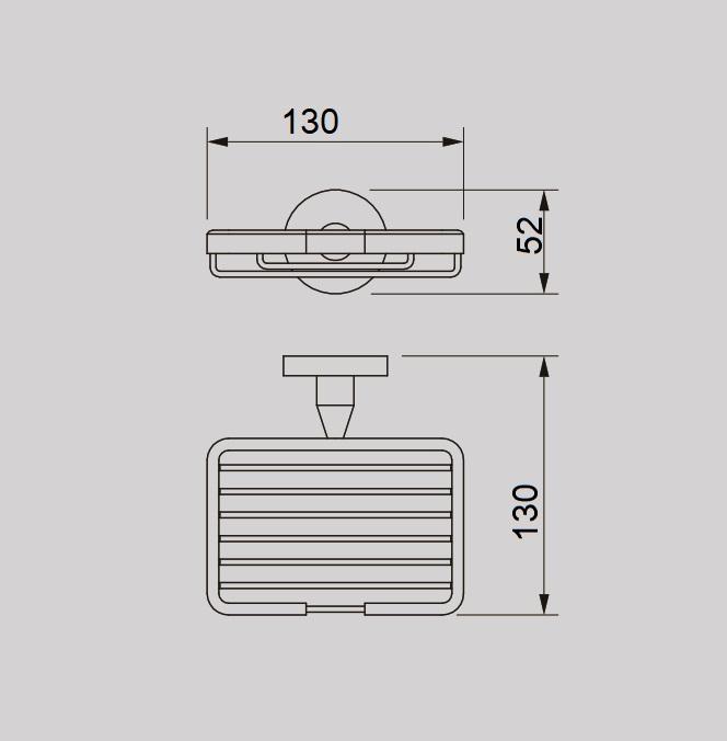 Curo Soap Dish in Black - BP69034 Accessories ECT