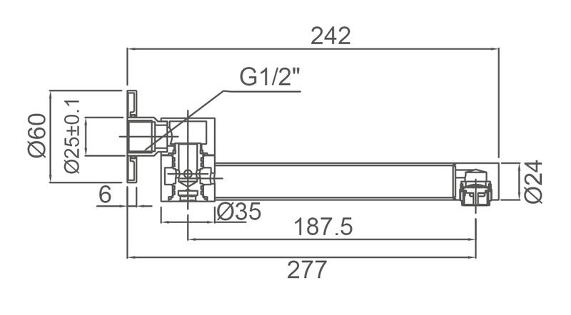 CURO Swivel Bath Spout in Matt Black Tapware ECT