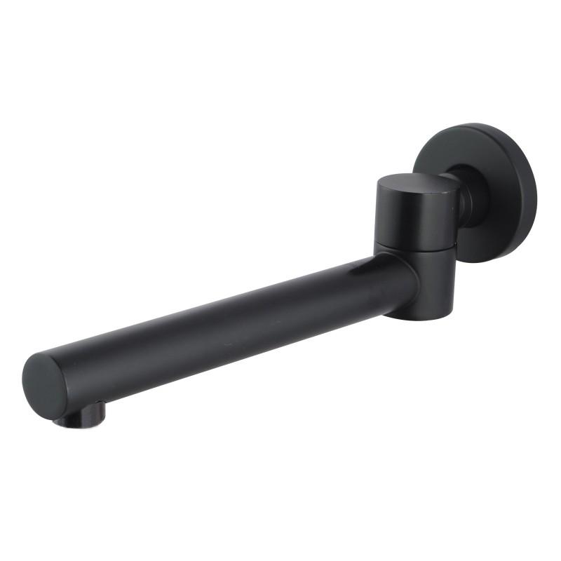 CURO Swivel Bath Spout in Matt Black Tapware ECT