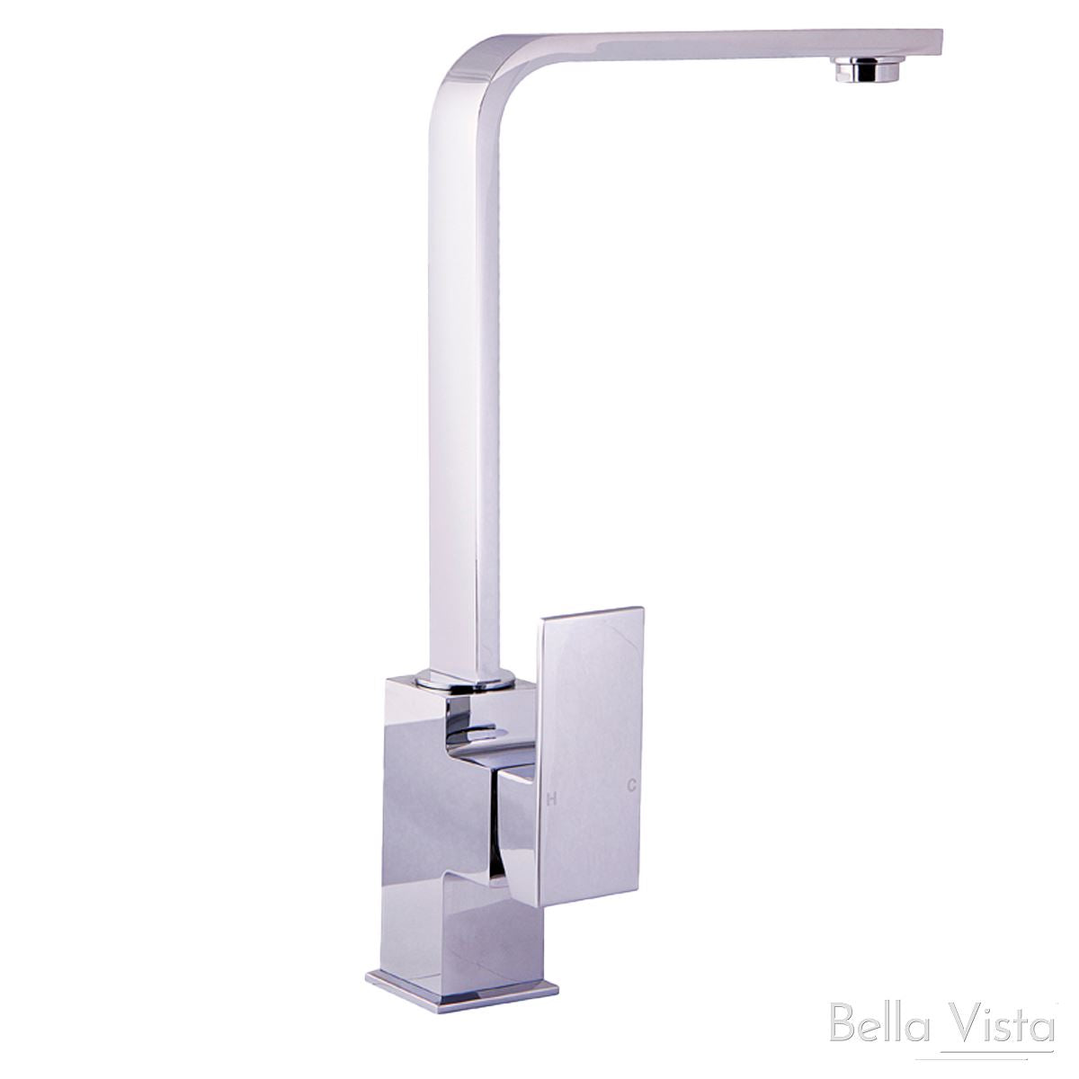 Deko Square Kitchen Sink Mixer Chrome Tapware Bella Vista