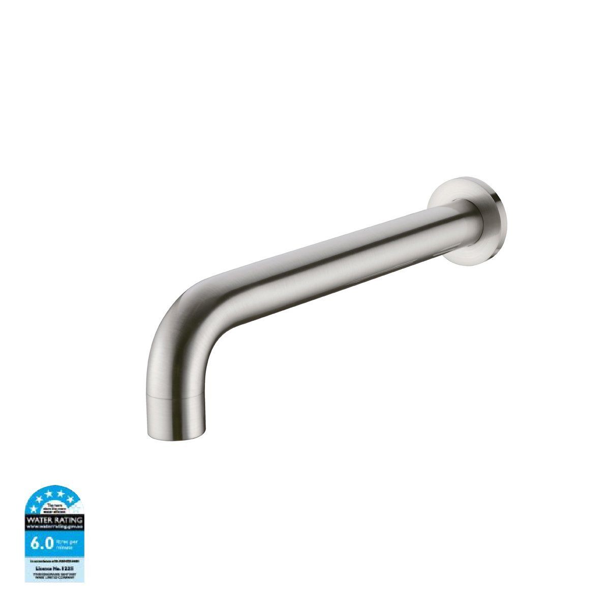 Dolce 220mm Bath Spout Brushed Nickel Tapware Nero