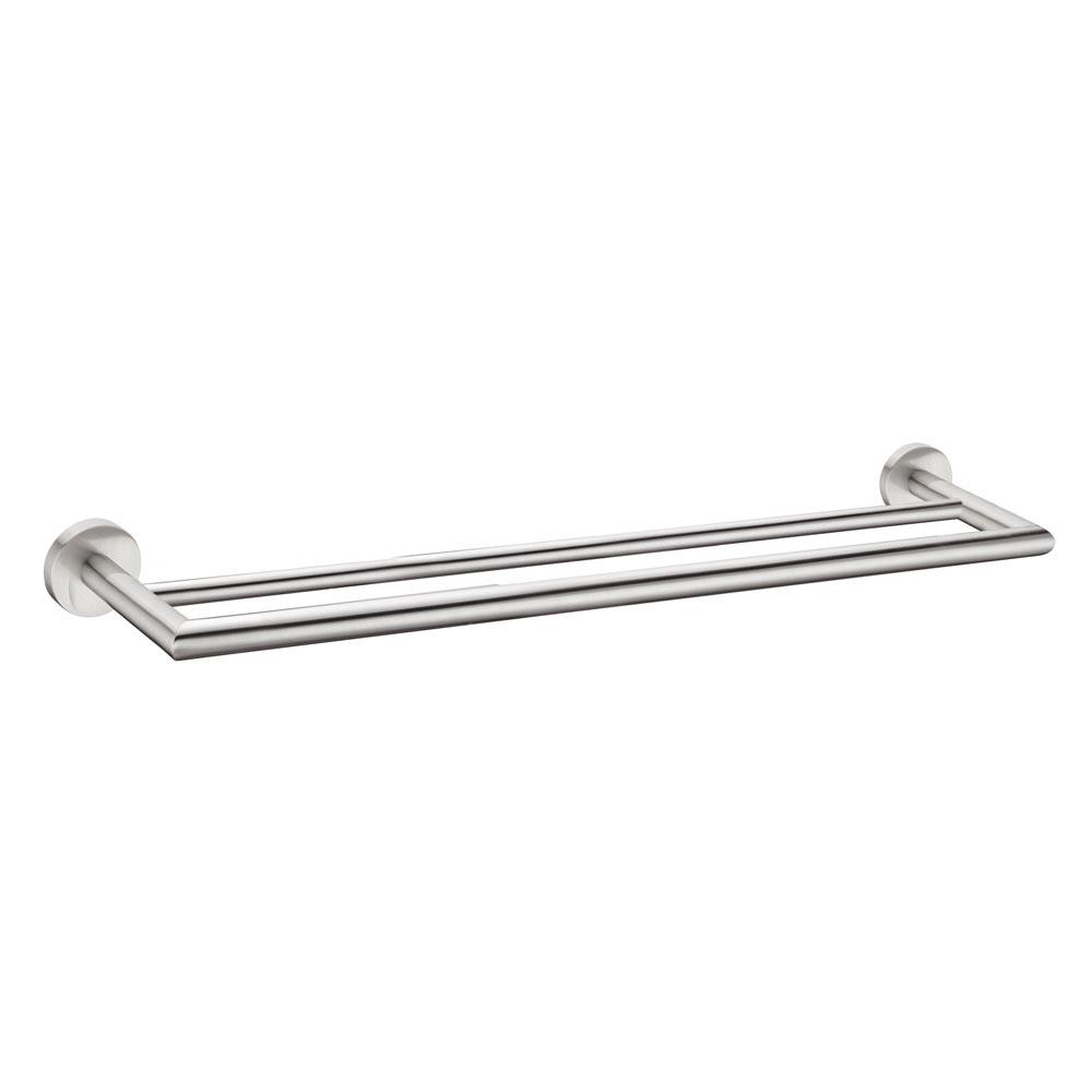 Dolce 700MM Double Towel Rail Brushed Nickel 3630D-BN Accessories Nero