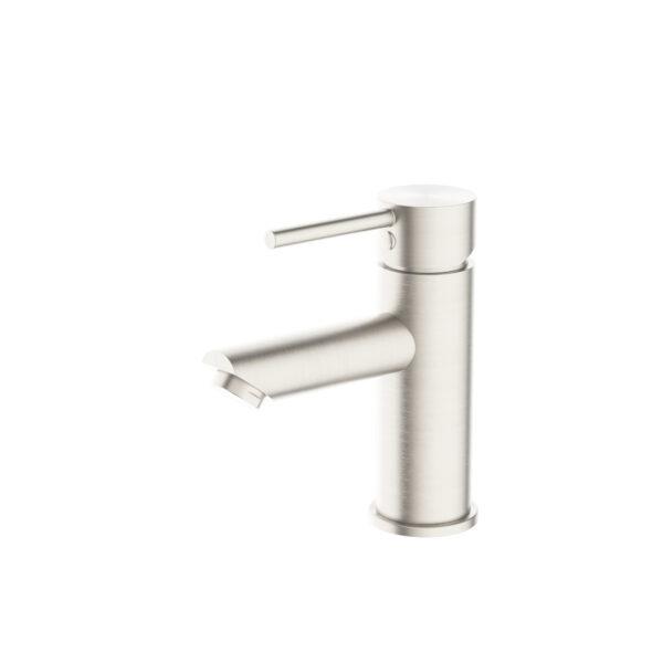 Dolce Basin Mixer Straight Spout Brushed Nickel Tapware Nero