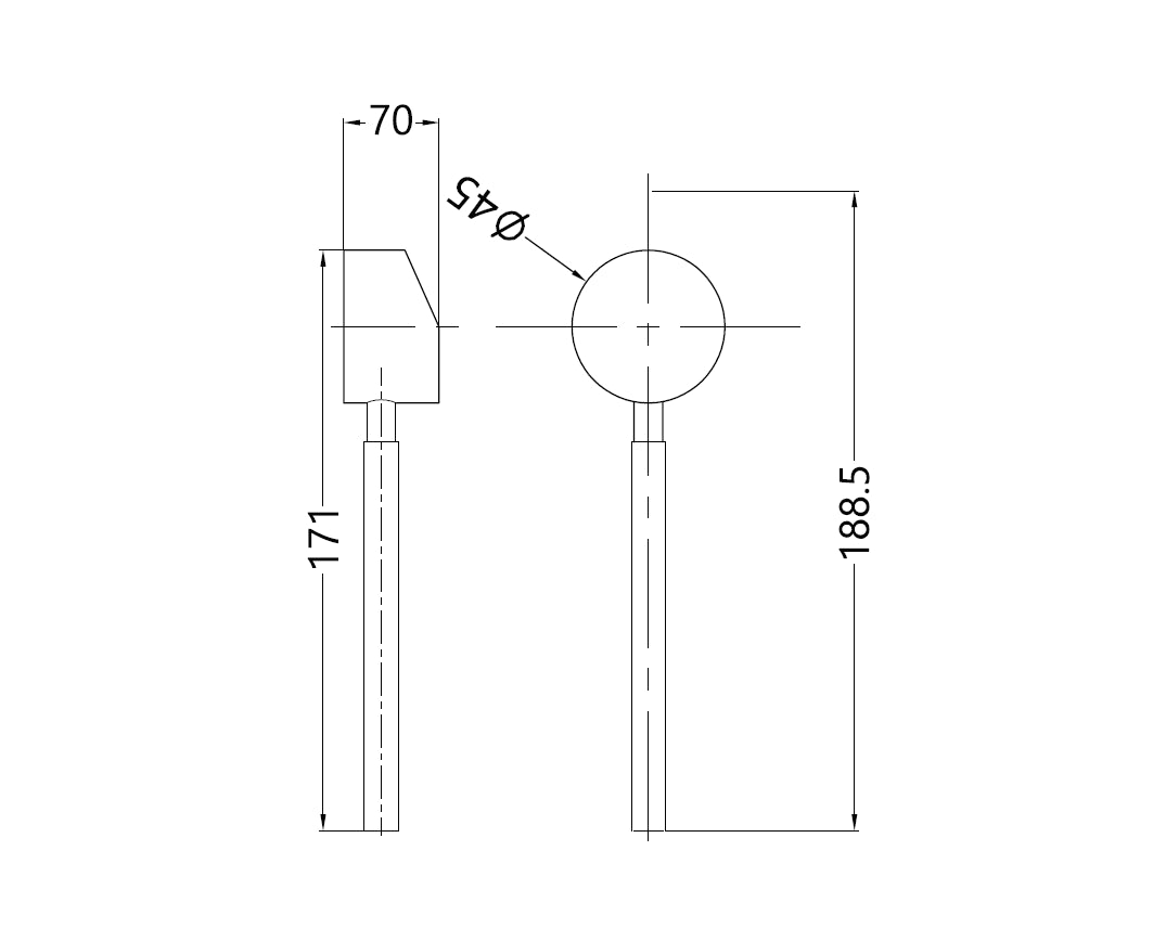 Dolce Care Handle Only Handle Up Matte Black 503069-MB Accessories Nero