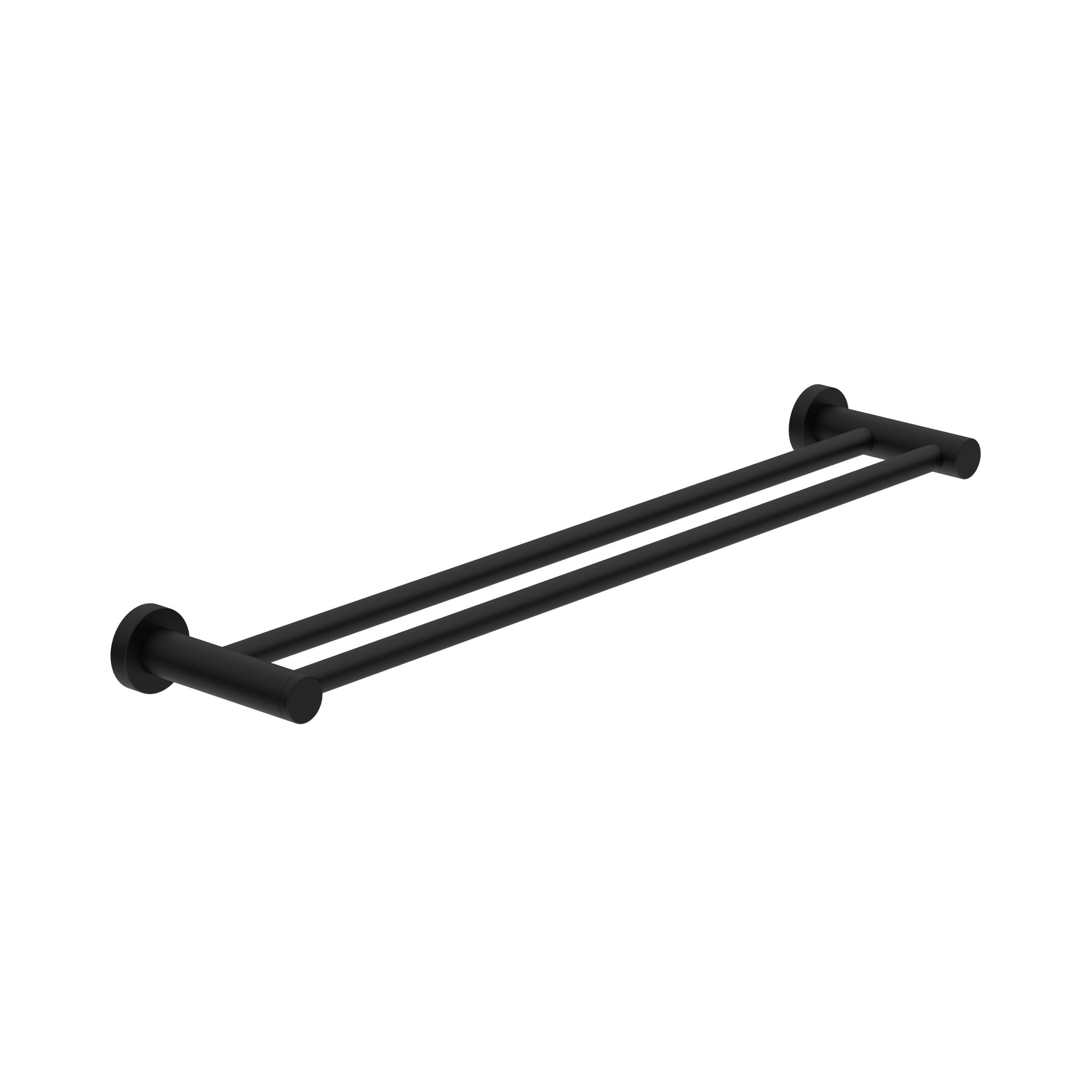 Dolce Double Towel Rail Matte Black 600MM 2024D-MB Accessories Nero