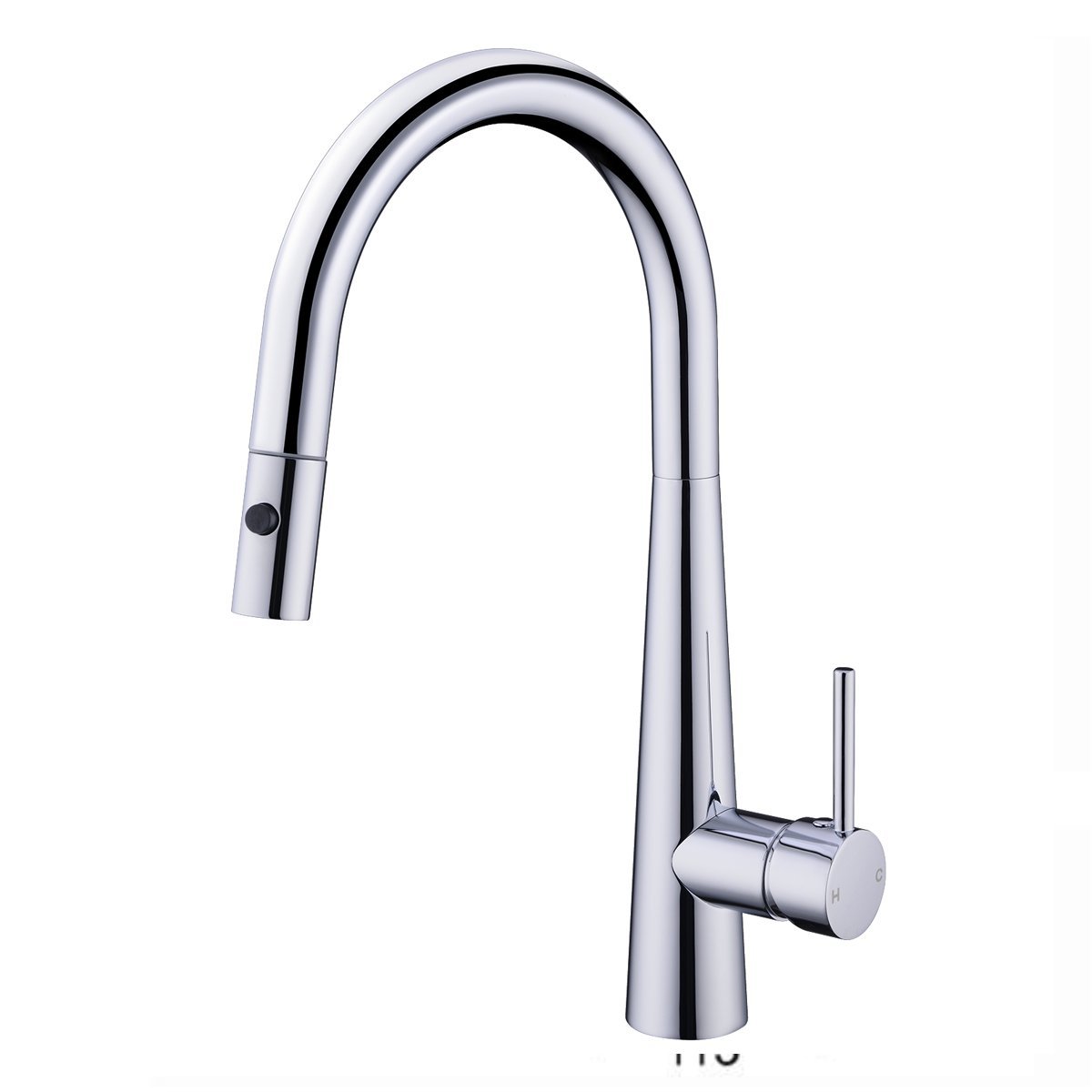 Dolce Pull Out Kitchen Mixer Tap with Veggie Spray Chrome Tapware Nero