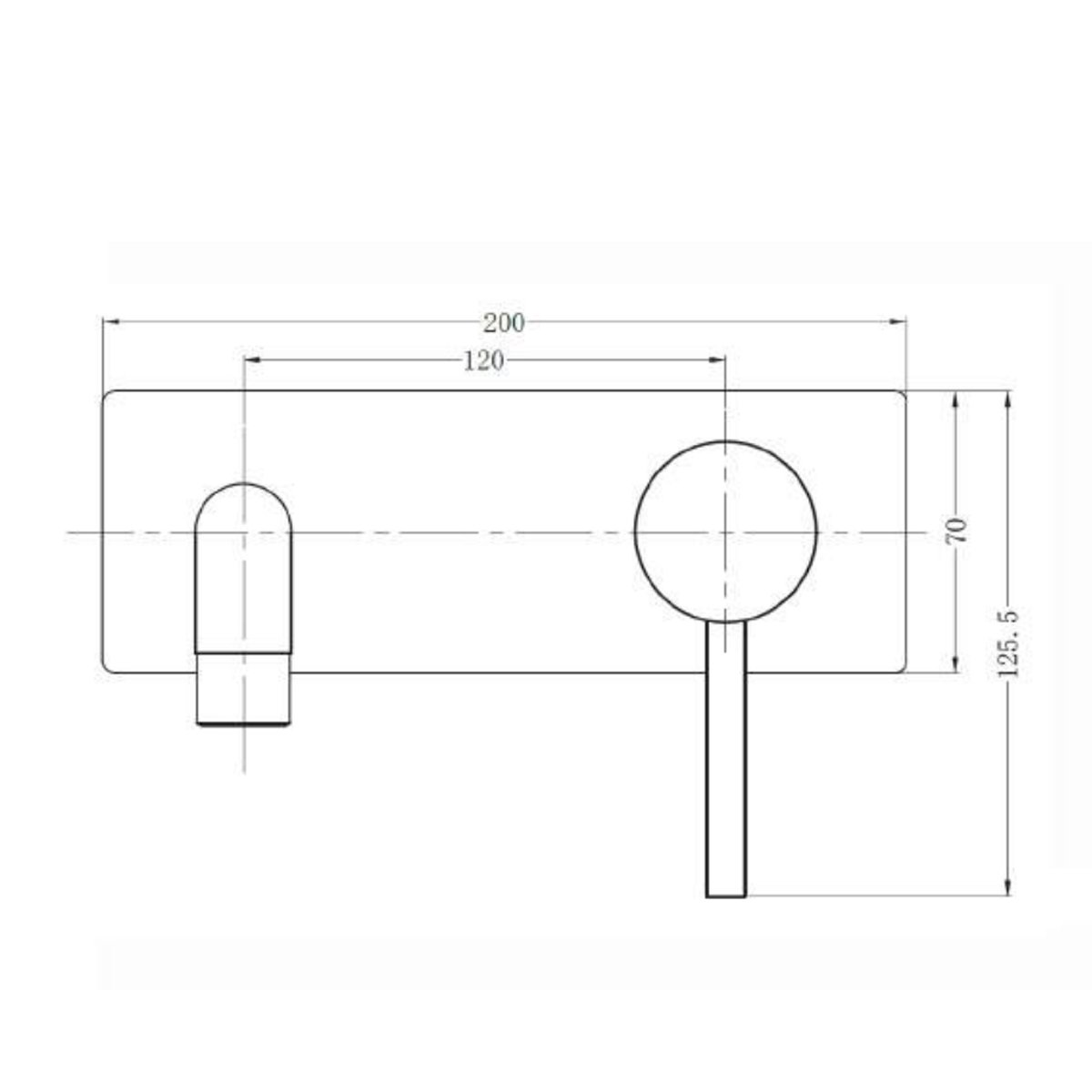 Dolce Wall Basin Mixer (Straight Spout) Matte Black Tapware Nero