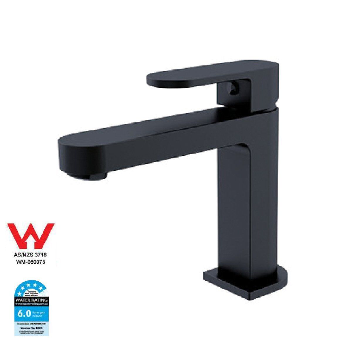 Ecco Basin Mixer Matt Black Tapware Nero