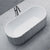 GABY 1700mm Stone Solid Surface Fluted Oval Freestanding Bathtub Matte White Baths AROVA 