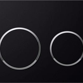 Geberit Kappa 21 Dual Flush Button & Plate Toilets Geberit Black plate with chrome trim